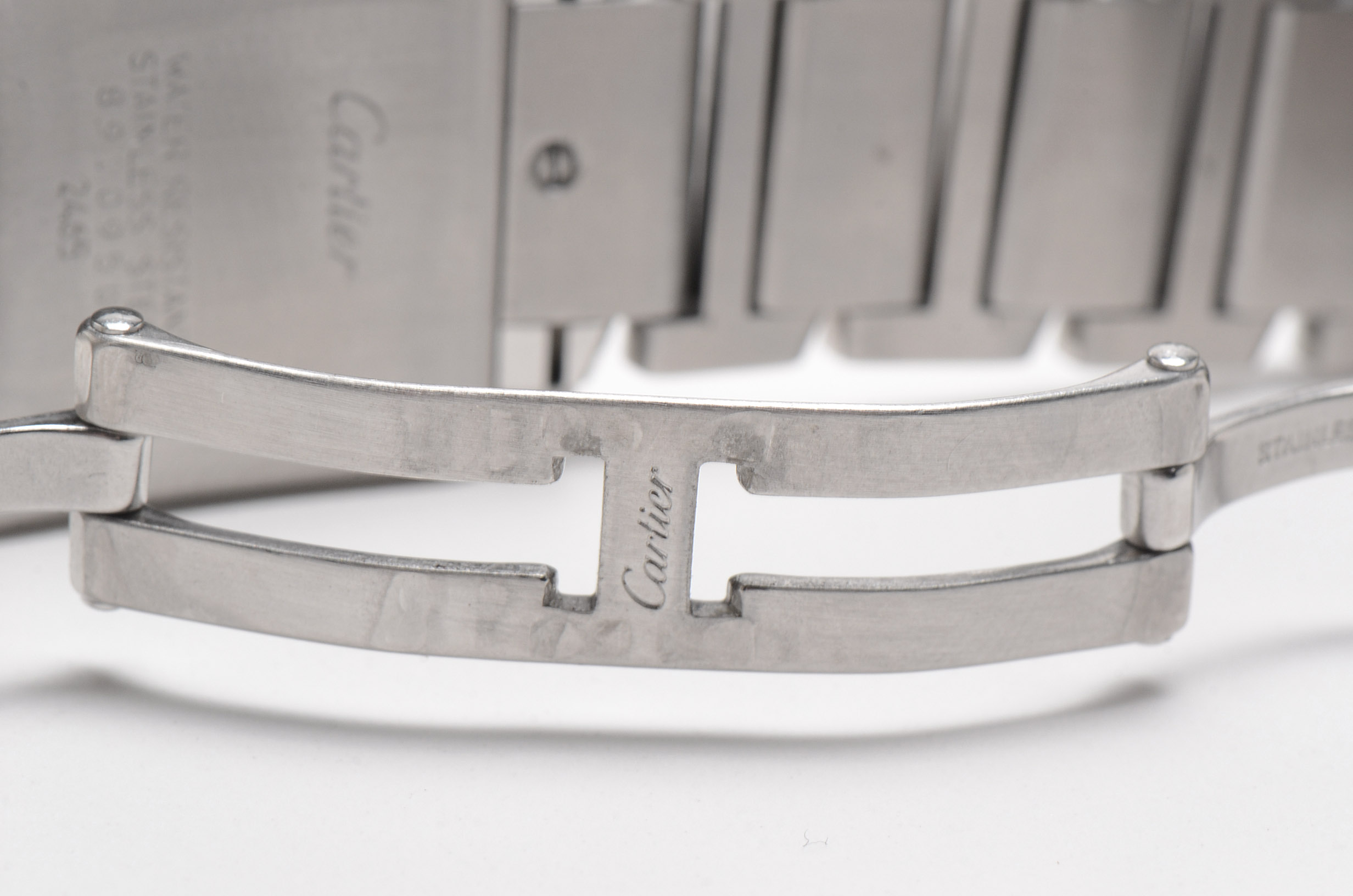 Cartier Tank Francaise Date Mid Size 2465 Steel Quartz Watch