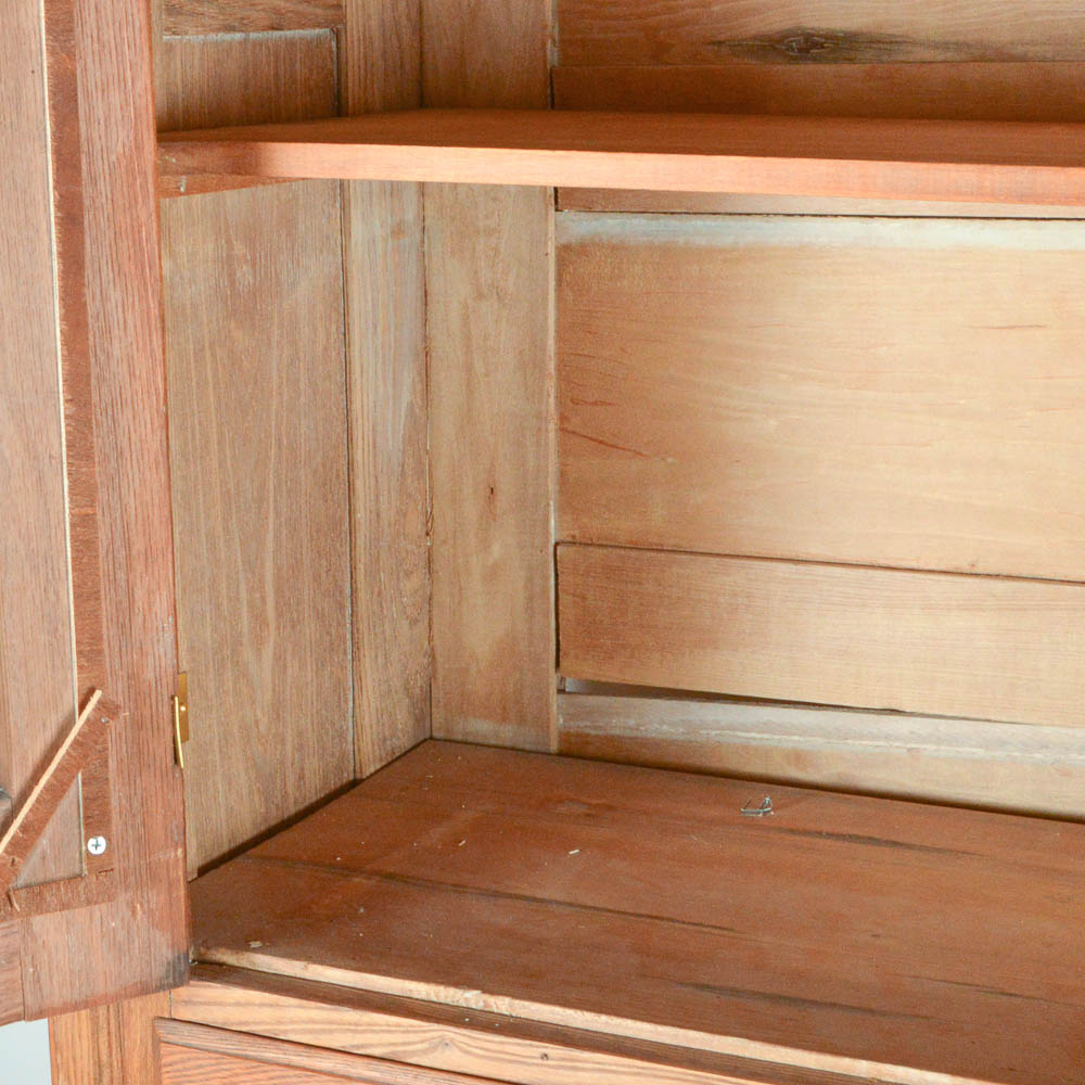 Antique Oak Eastlake Style Stepback Cupboard