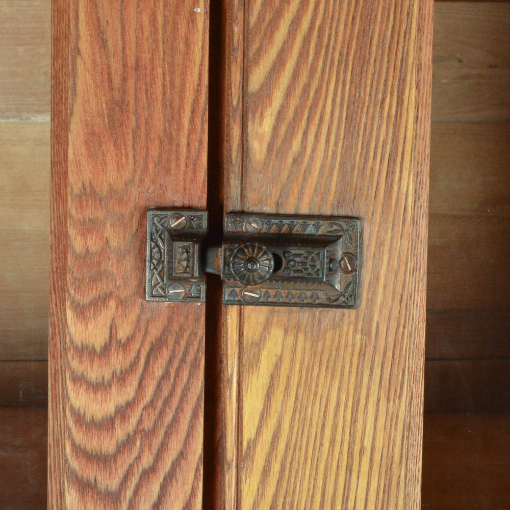 Antique Oak Eastlake Style Stepback Cupboard