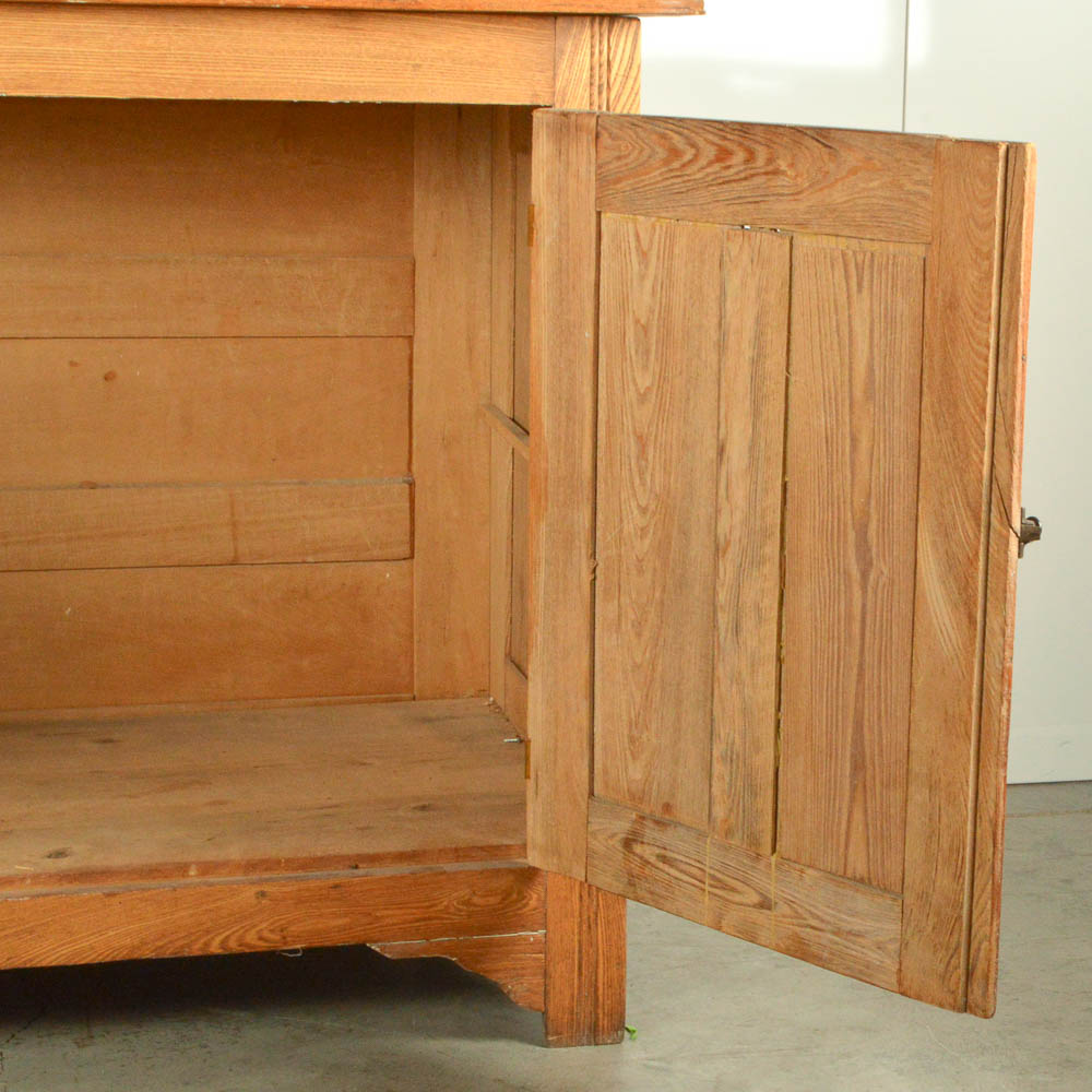 Antique Oak Eastlake Style Stepback Cupboard