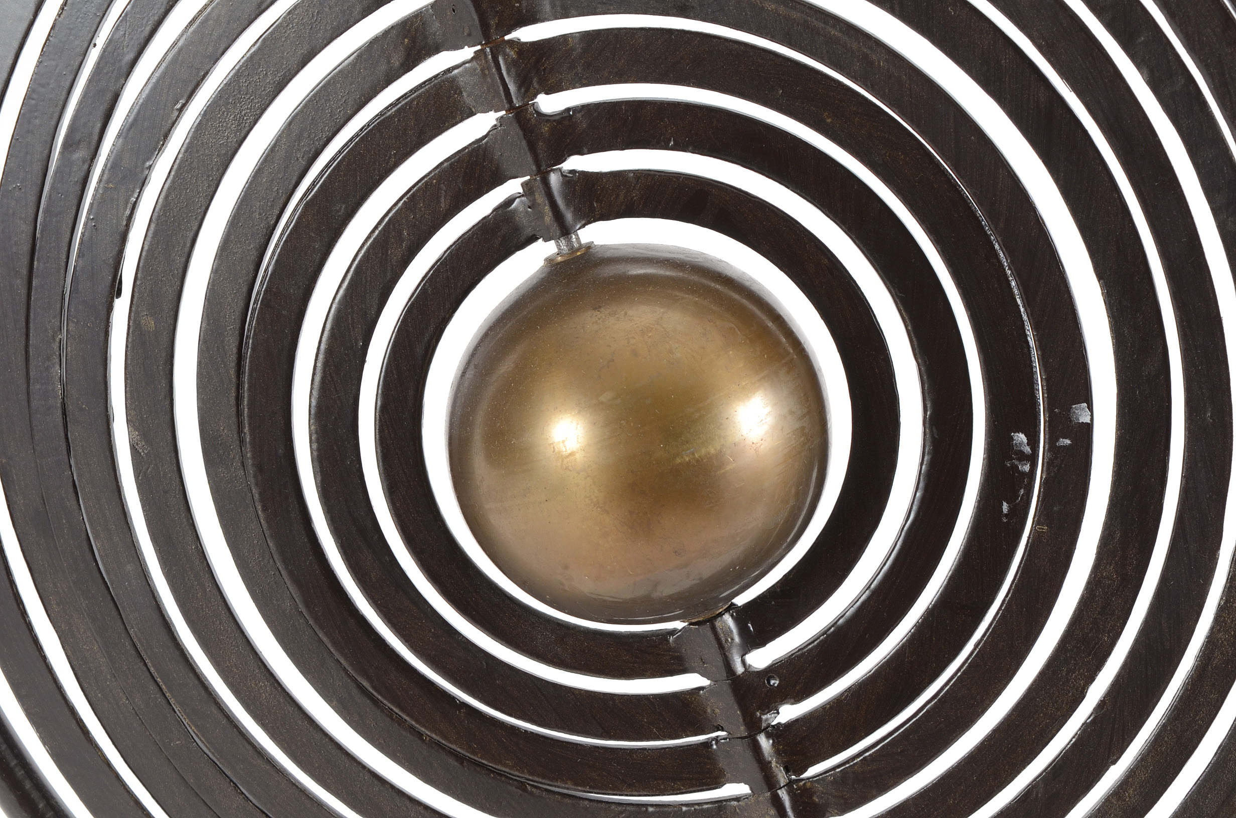 Metal Globe Abstract Sculpture