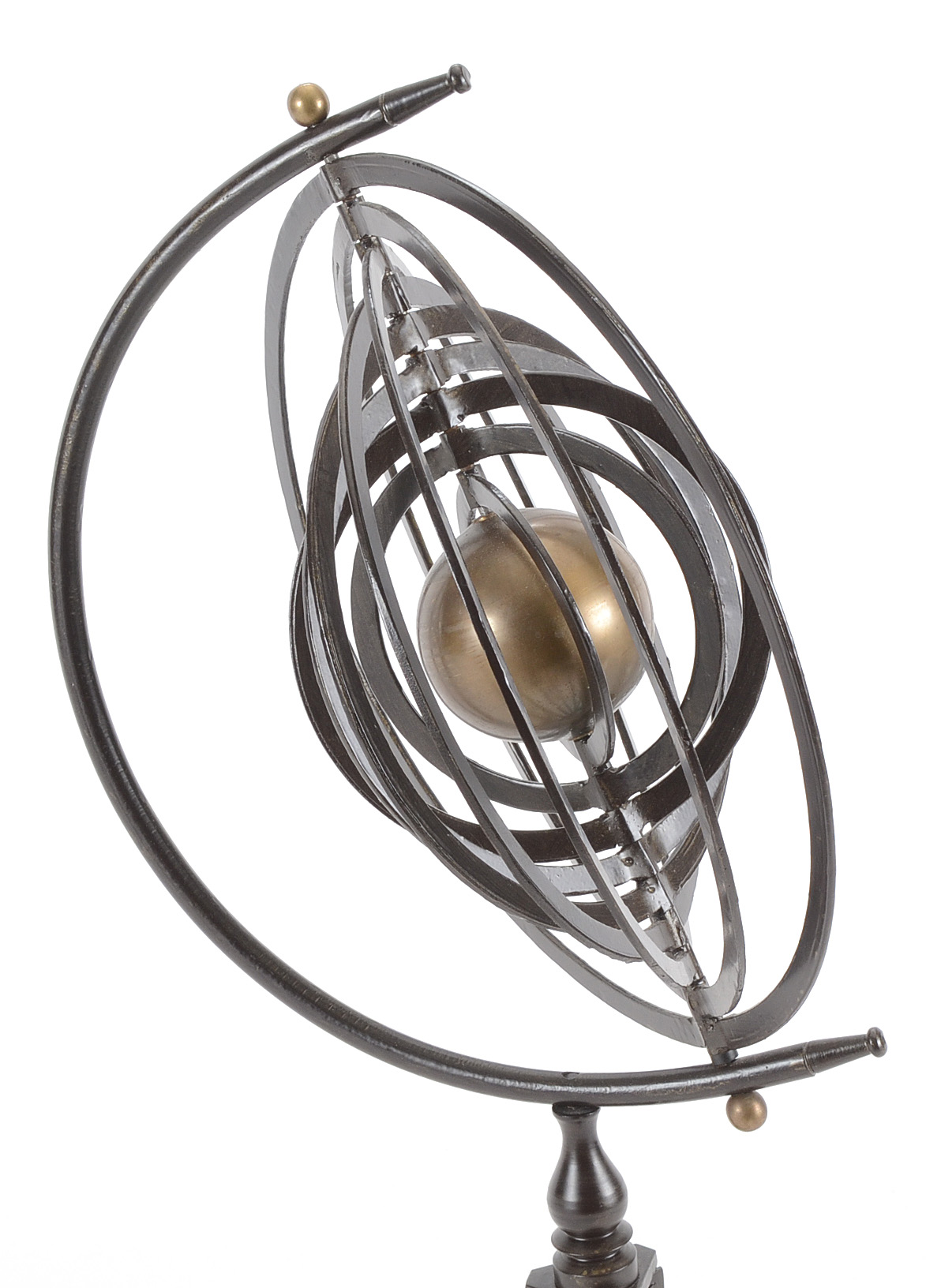 Metal Globe Abstract Sculpture