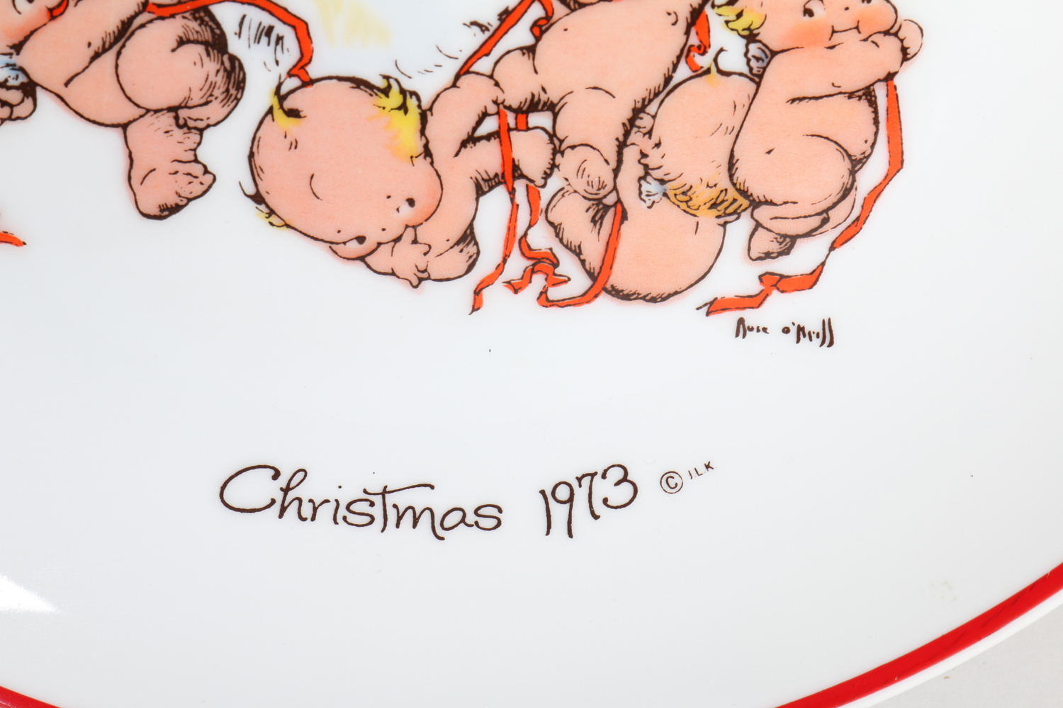 Christmas Kewpie 1973 Collector Plate with Poster