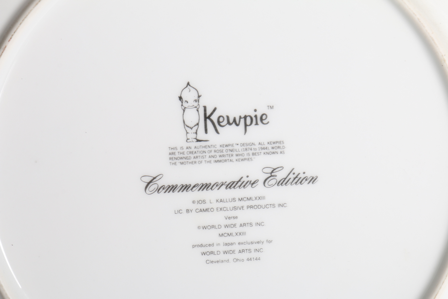 Christmas Kewpie 1973 Collector Plate with Poster