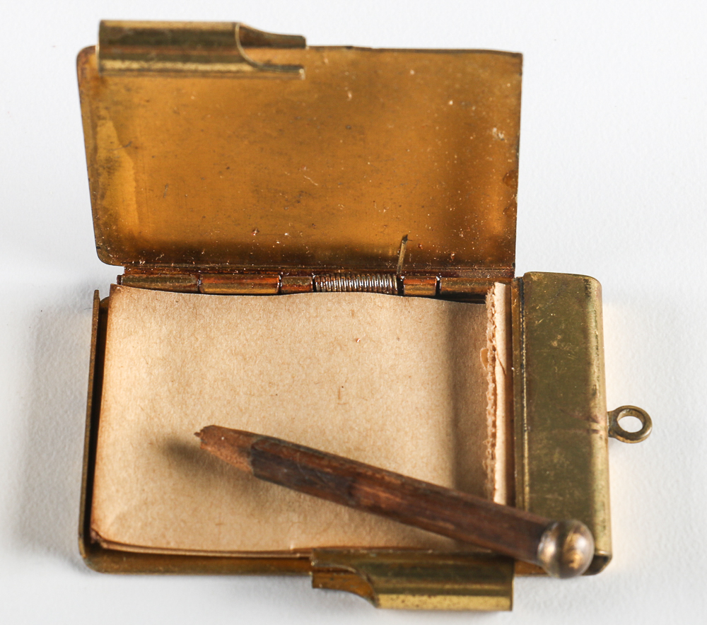 Vintage Perfume Bottle and Small Notepad