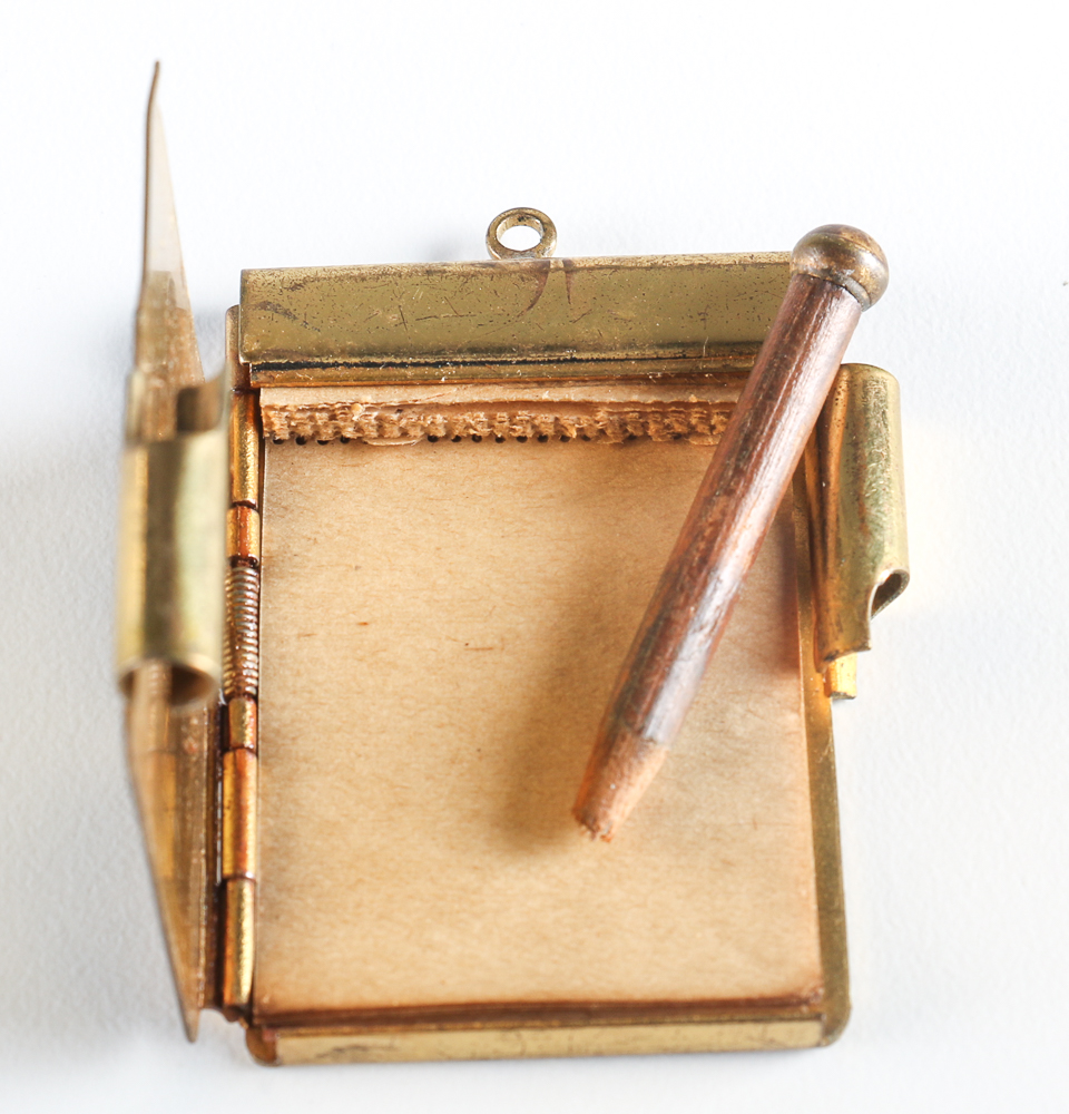 Vintage Perfume Bottle and Small Notepad