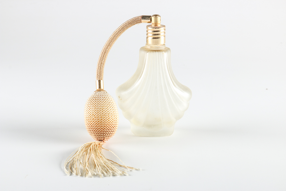 Vintage Perfume Bottle and Small Notepad