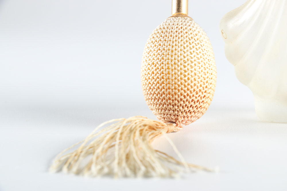 Vintage Perfume Bottle and Small Notepad