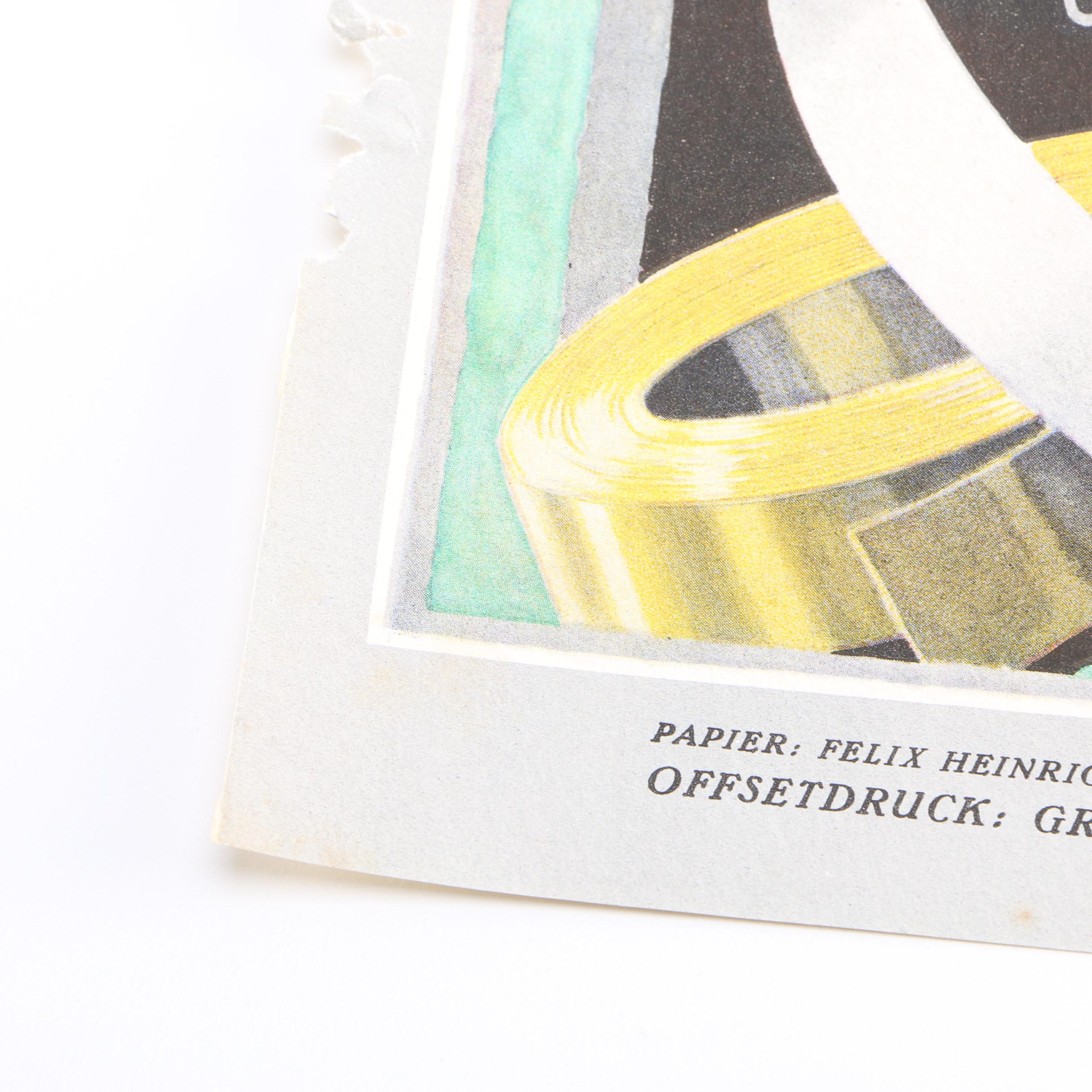 Forster And Borries Buchdruck Offsetdruck Steindruck Poster and Hatmanns Poster