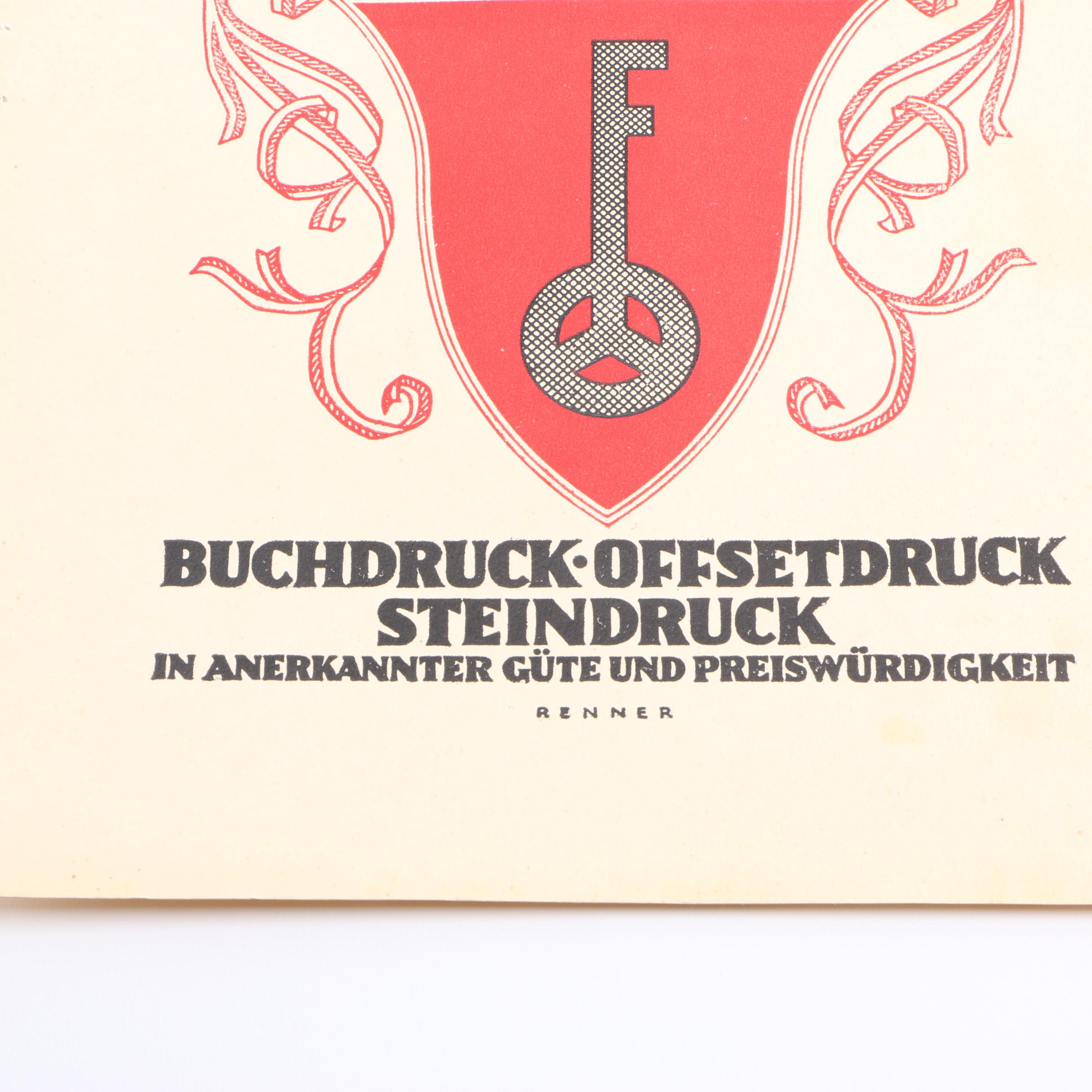 Forster And Borries Buchdruck Offsetdruck Steindruck Poster and Hatmanns Poster