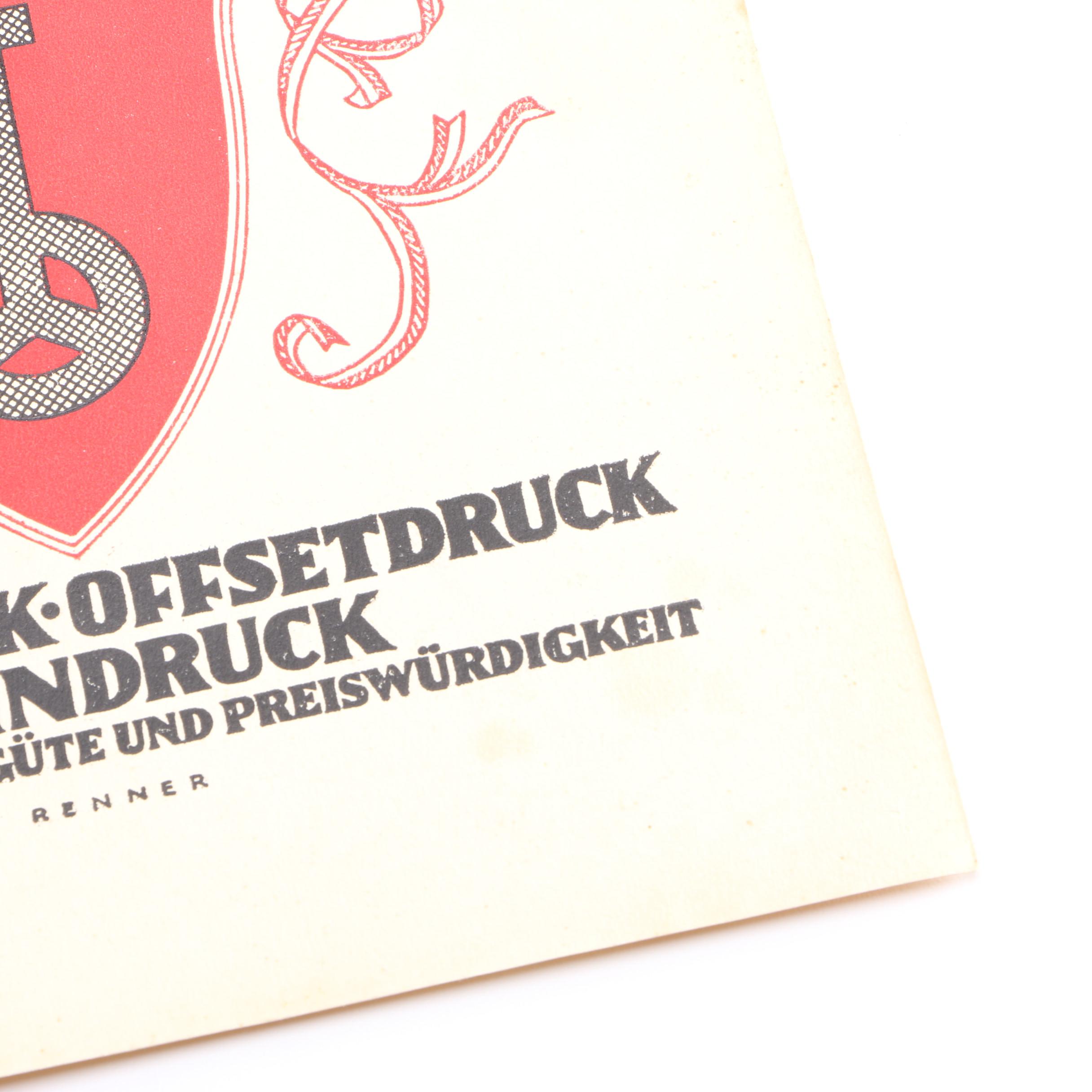 Forster And Borries Buchdruck Offsetdruck Steindruck Poster and Hatmanns Poster