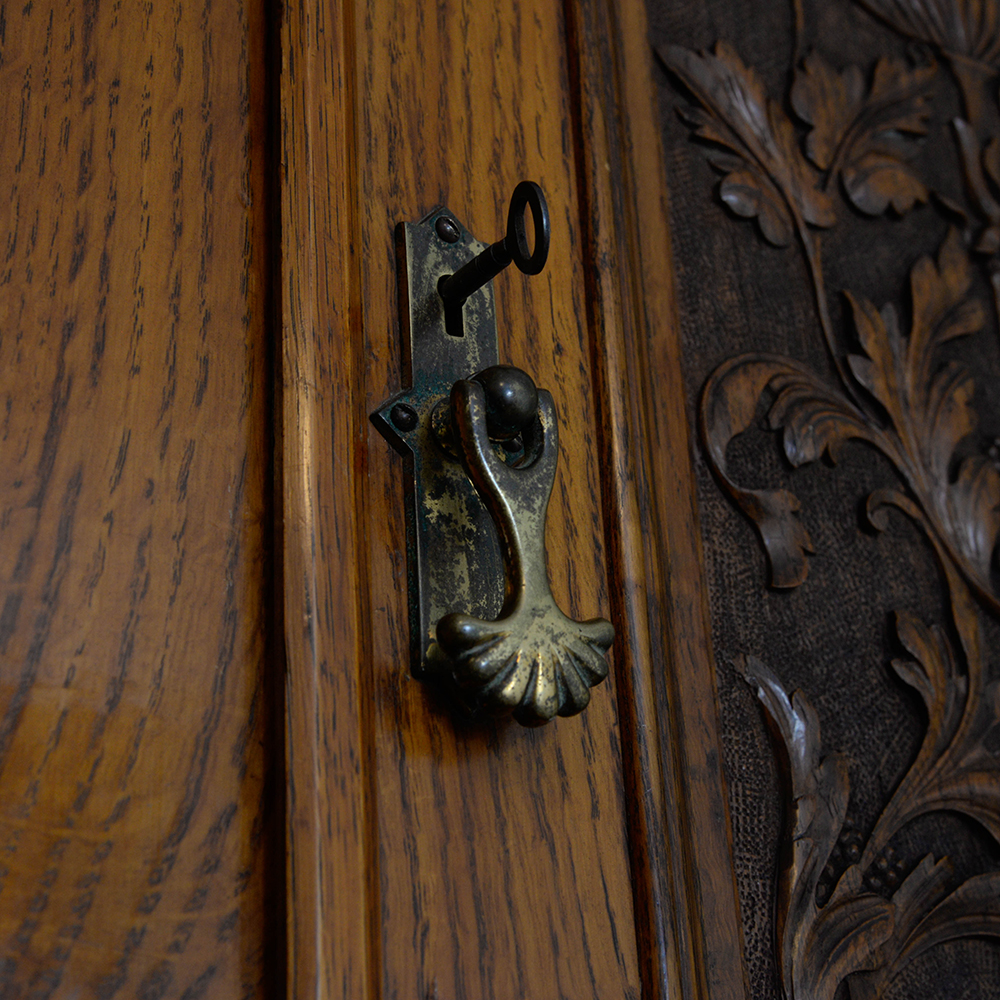 Maple & Co. Jacobean-Style Armoire & Dresser Combination