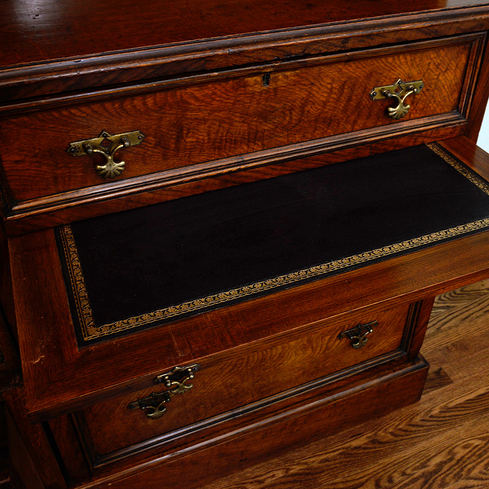 Maple & Co. Jacobean-Style Armoire & Dresser Combination