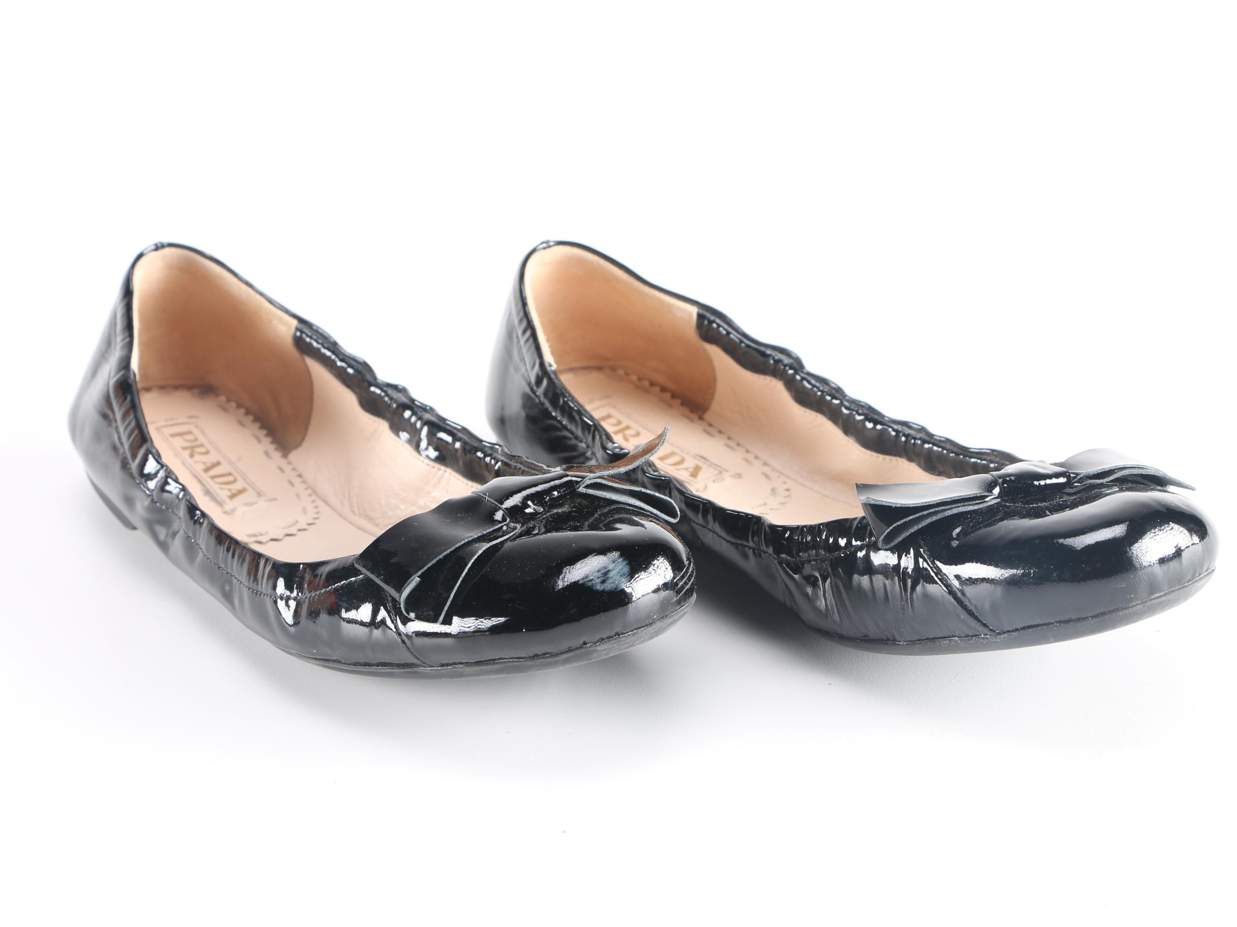 Women's Designer Flats Featuring Prada