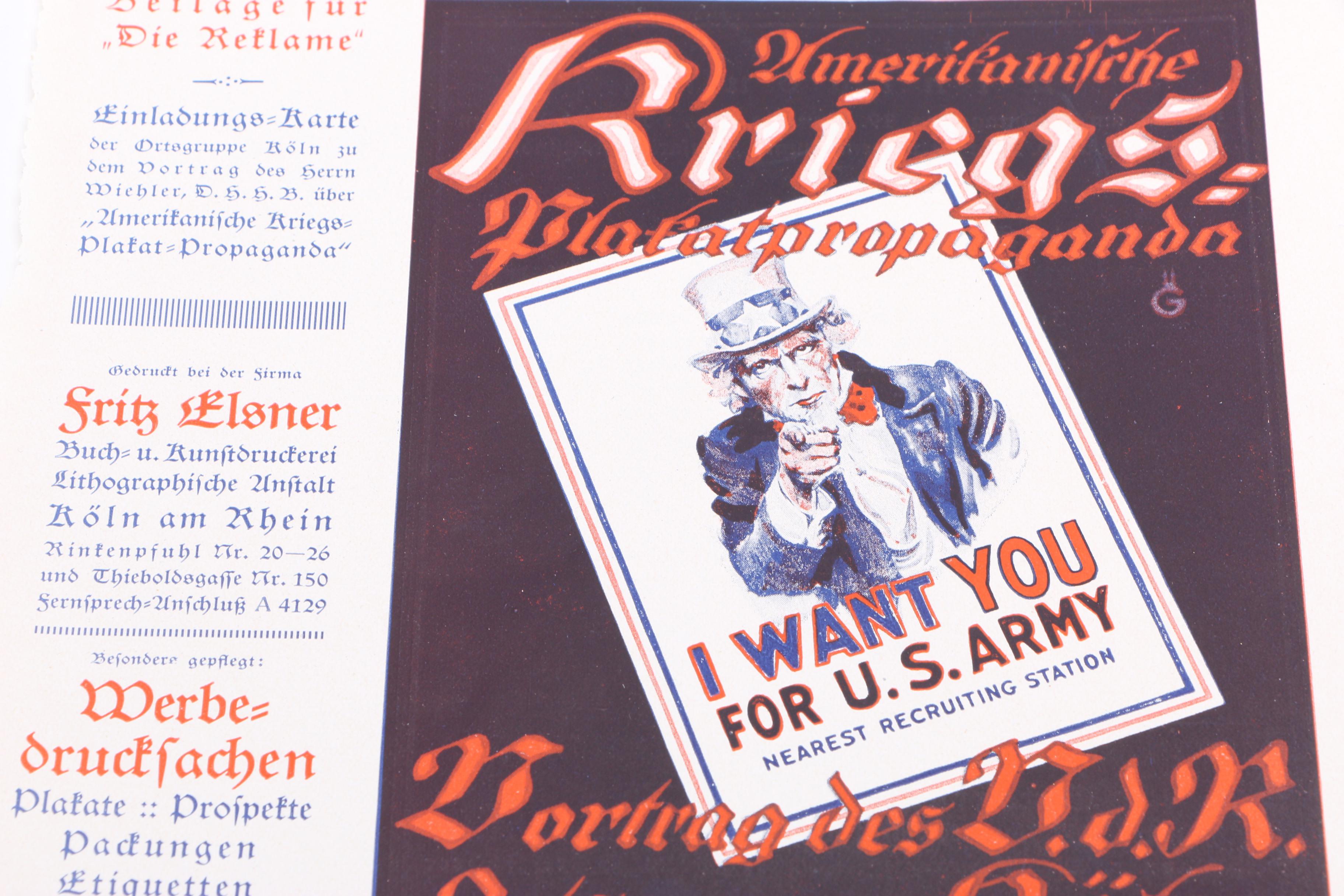 German Advertisements for Poster Exhibitons