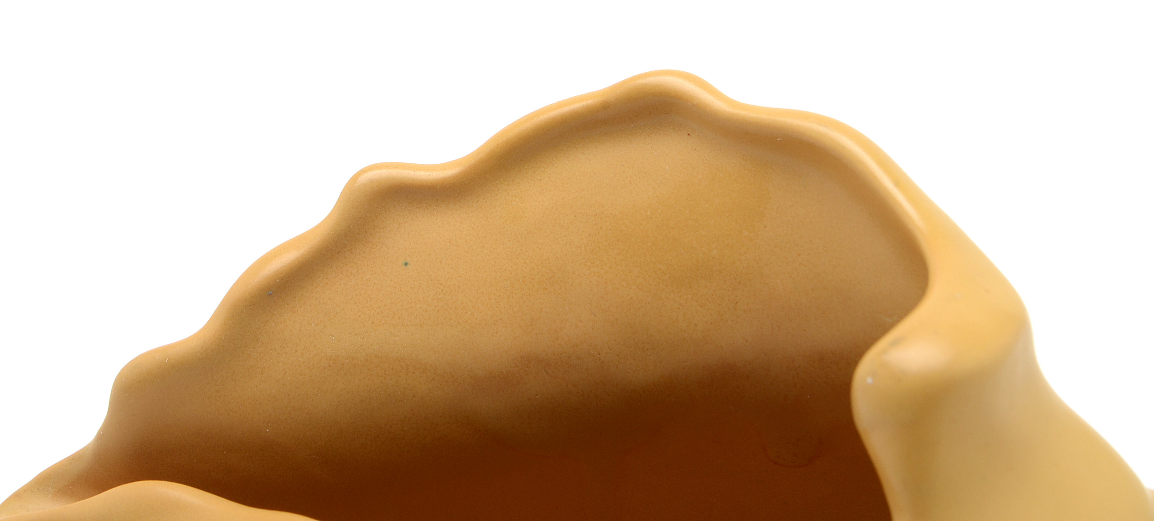 Signed Van Briggle Yellow Conch Shell Vase