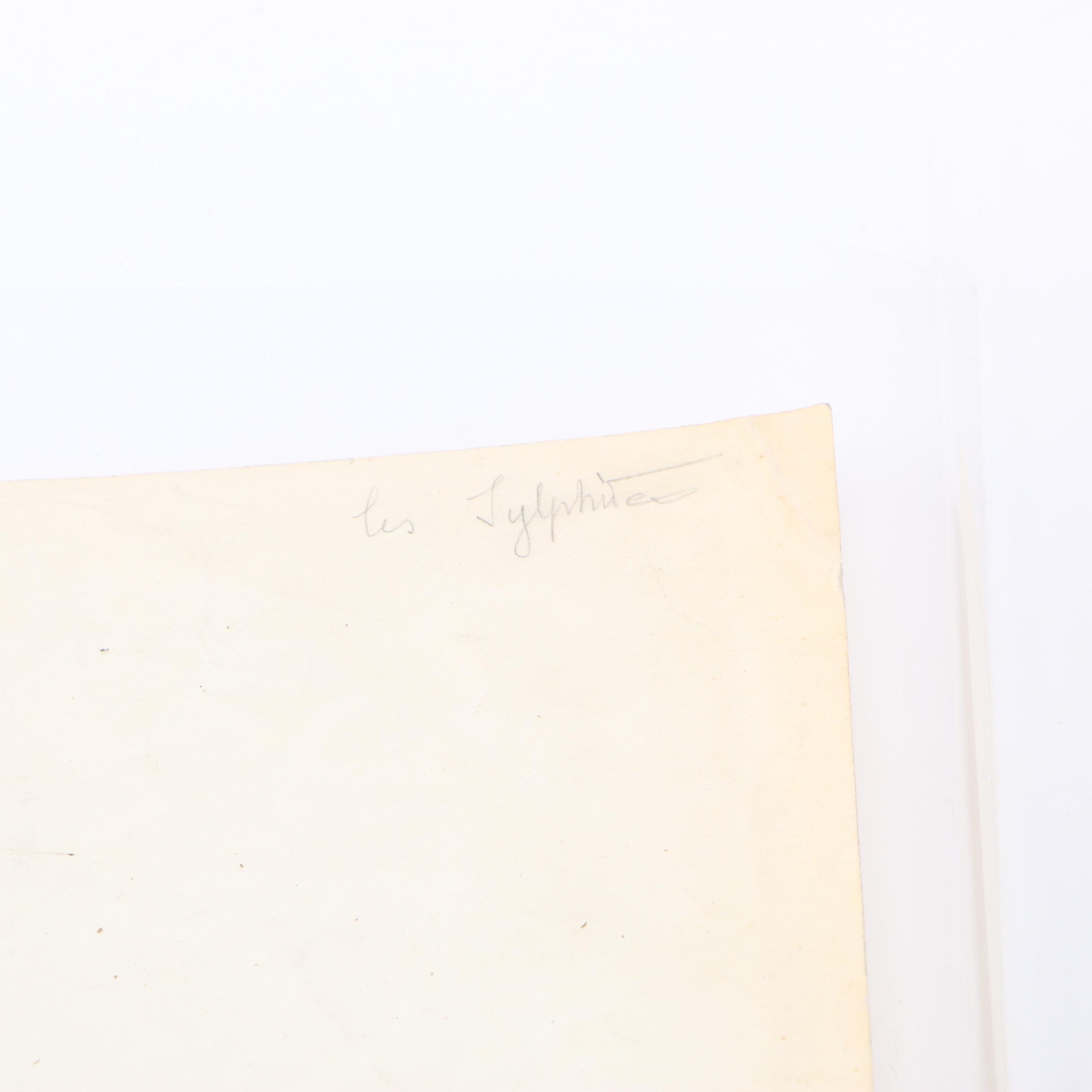 Original Graphite and Gouache Drawing of a Ballerina