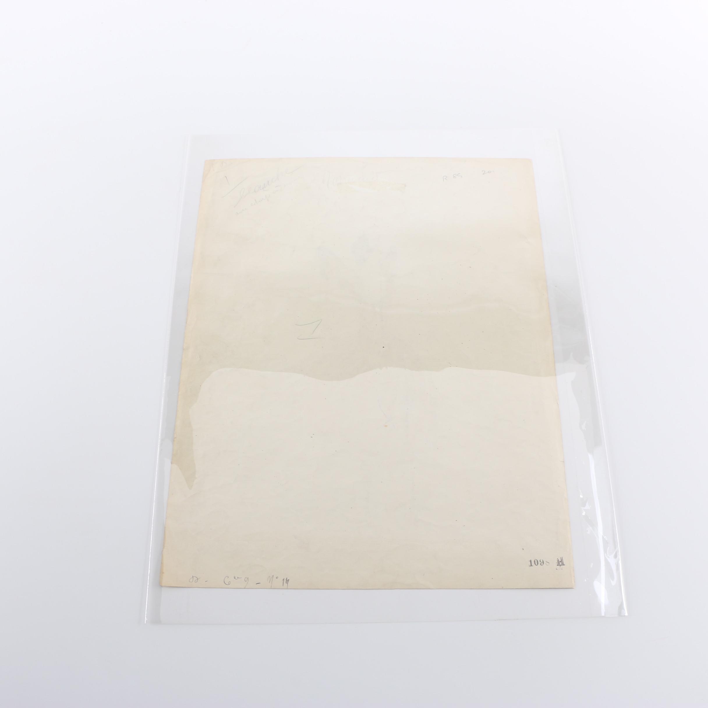 Original Graphite and Gouache Drawing of a Ballerina