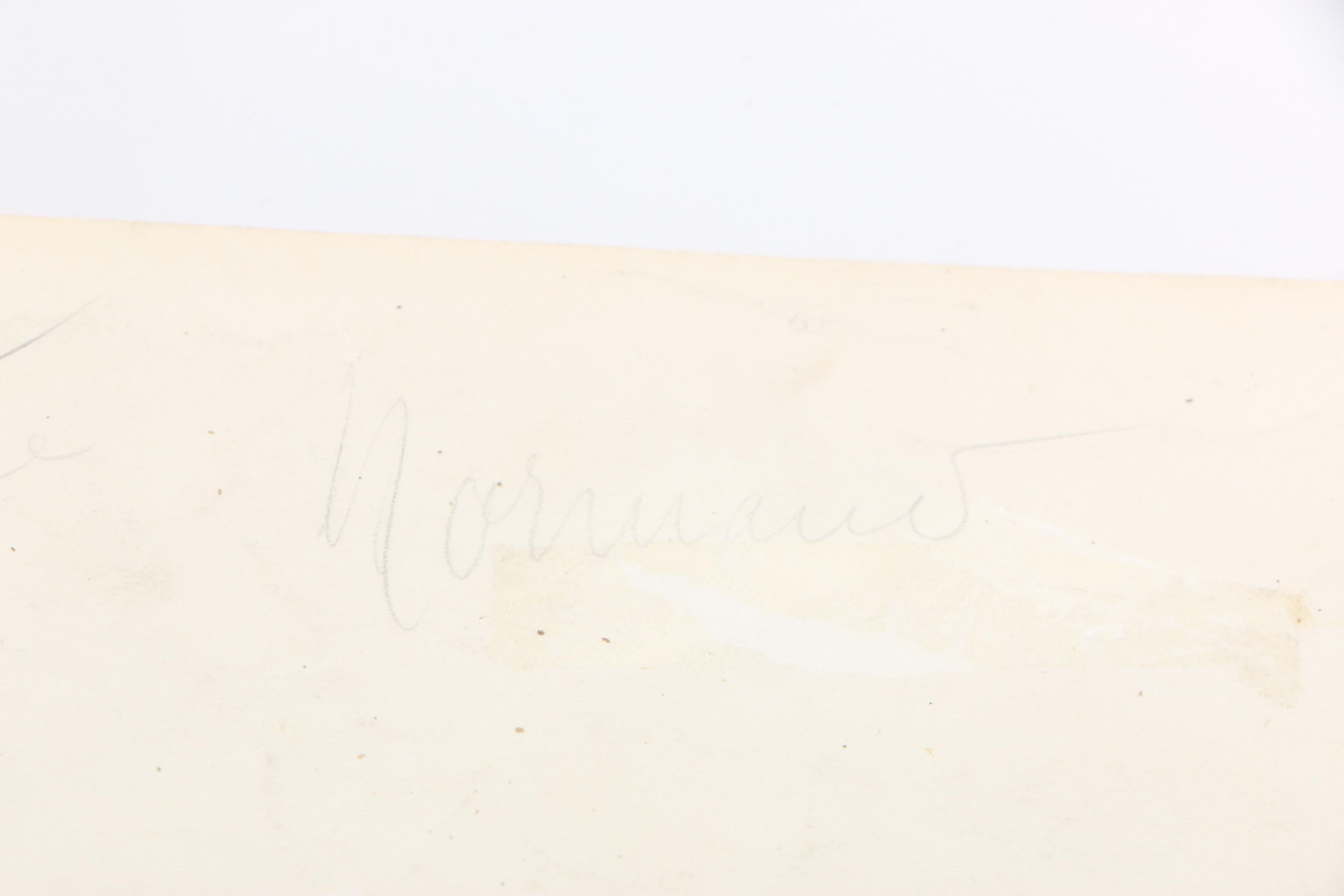 Original Graphite and Gouache Drawing of a Ballerina