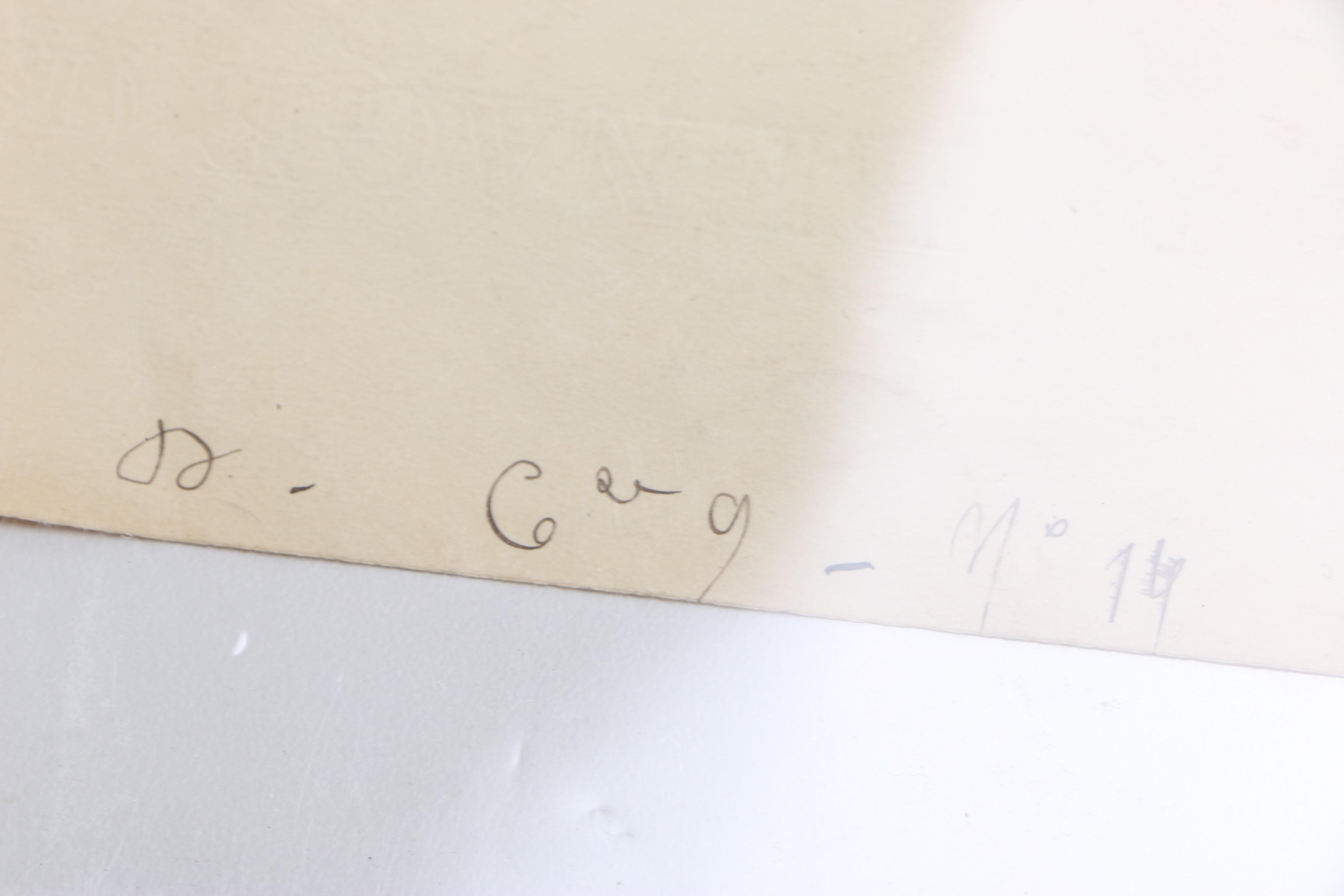 Original Graphite and Gouache Drawing of a Ballerina