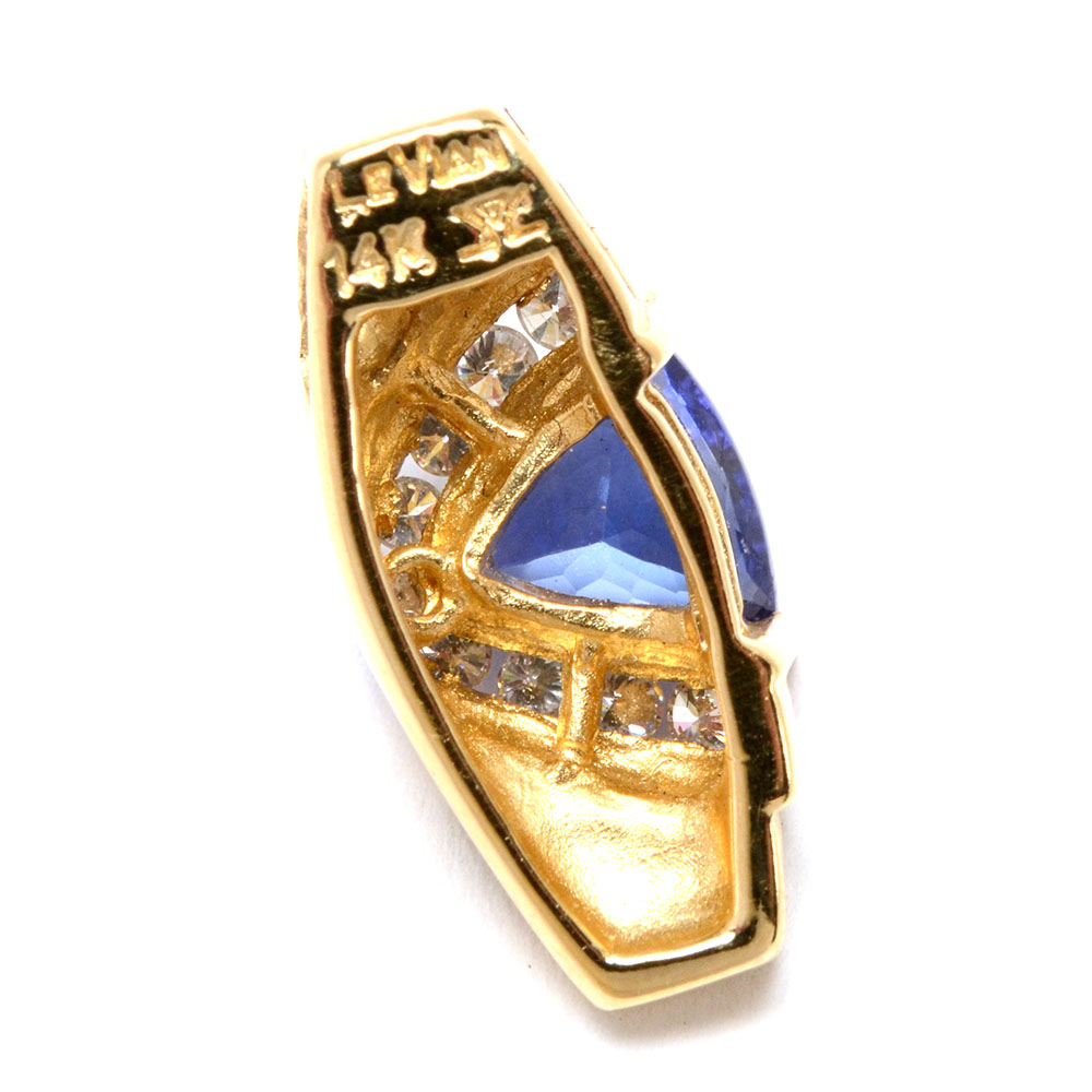 LeVian 14K Yellow Gold Tanzanite, Opal and Diamond Slide Pendant
