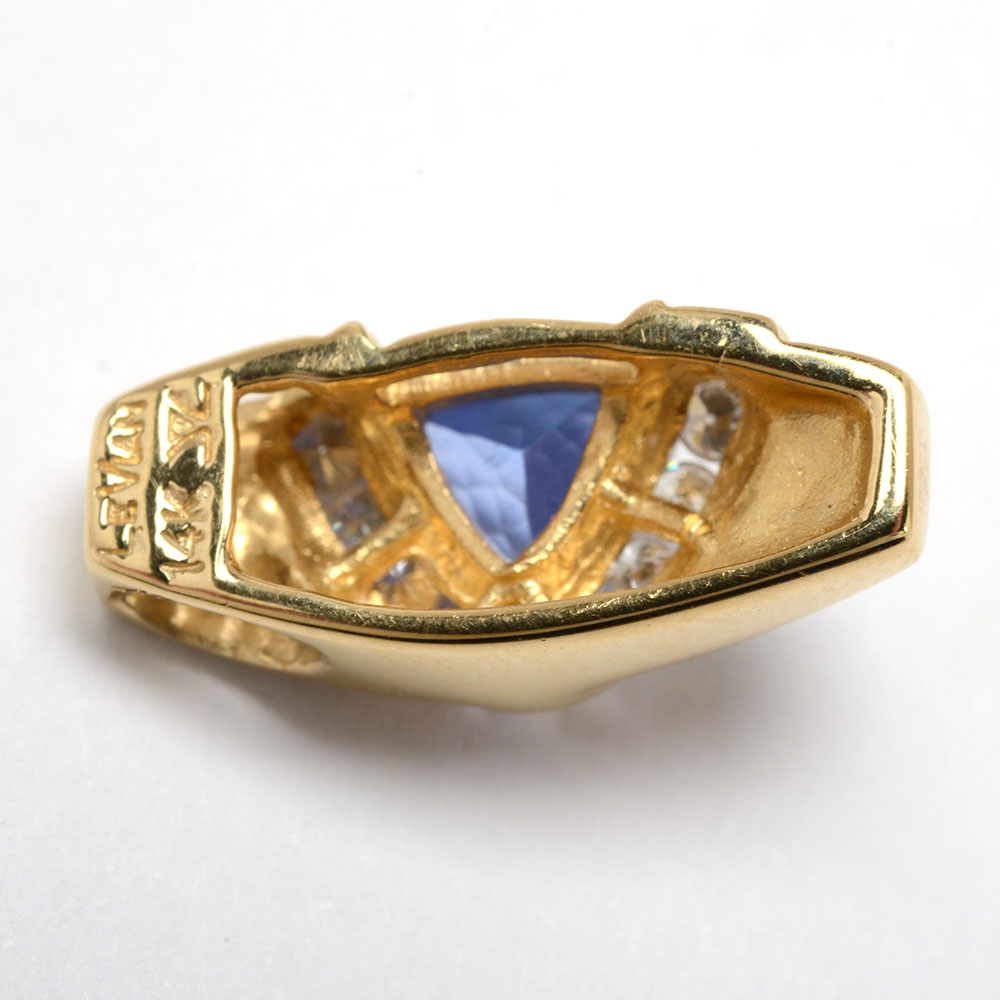 LeVian 14K Yellow Gold Tanzanite, Opal and Diamond Slide Pendant
