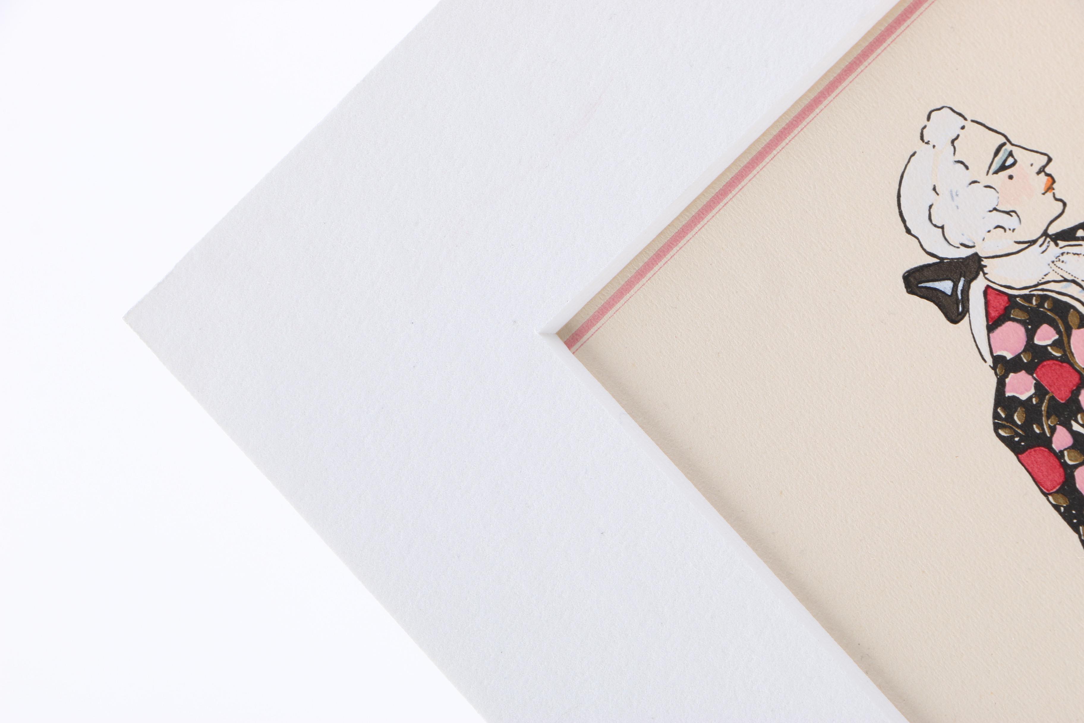 George Barbier Etching With Pochoir Coloring "Casanova"