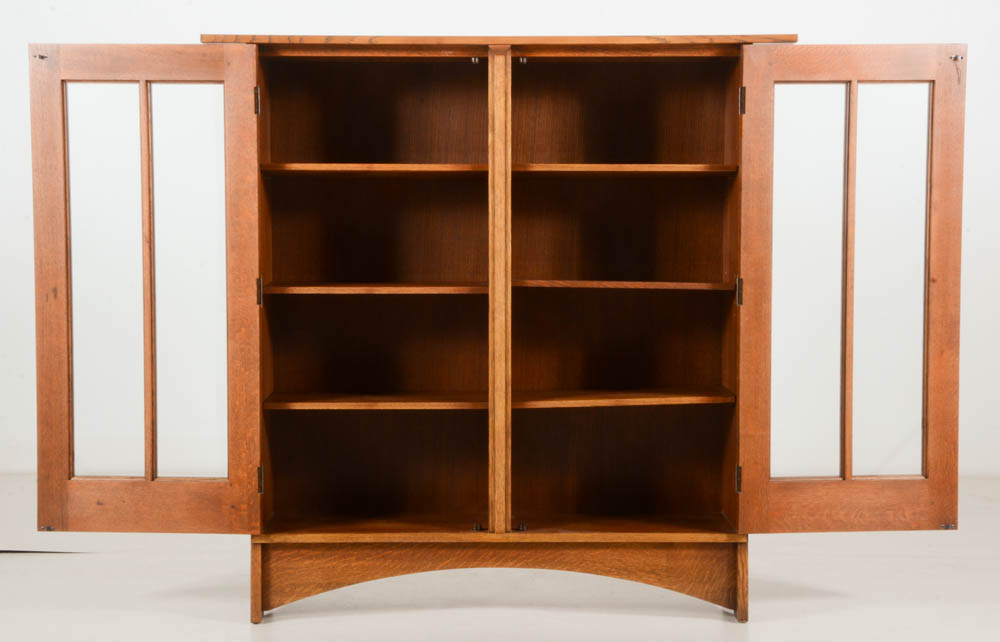 Stickley Harvey Ellis Inlaid Oak Bookcase