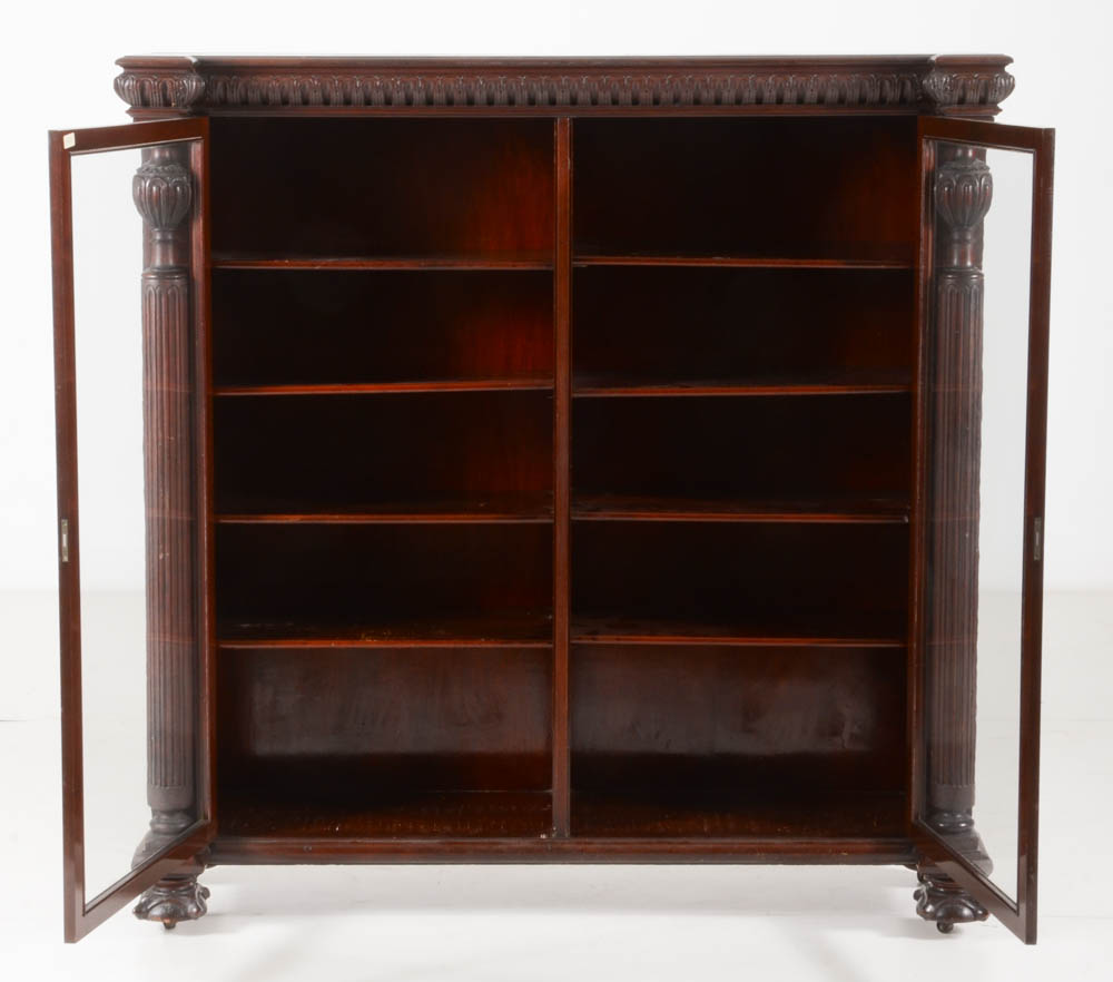 Antique Mahogany Bookcase by Henshaw's of Cincinnati