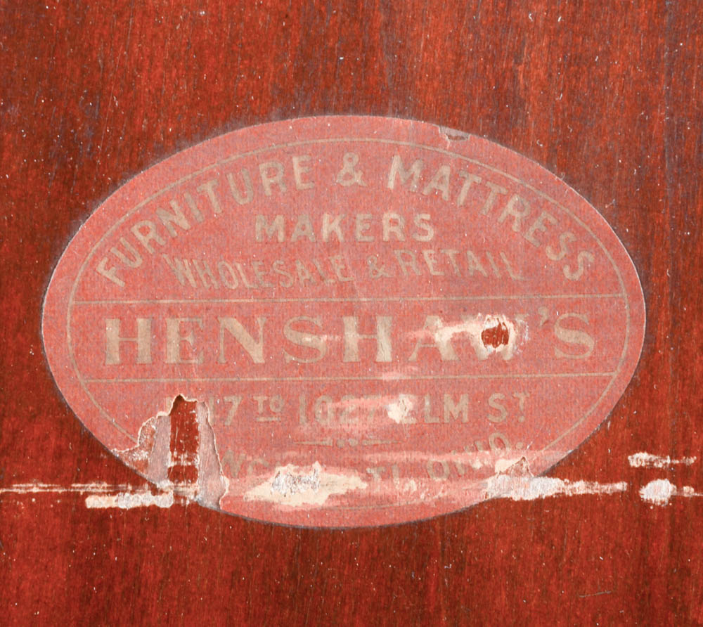 Antique Mahogany Bookcase by Henshaw's of Cincinnati