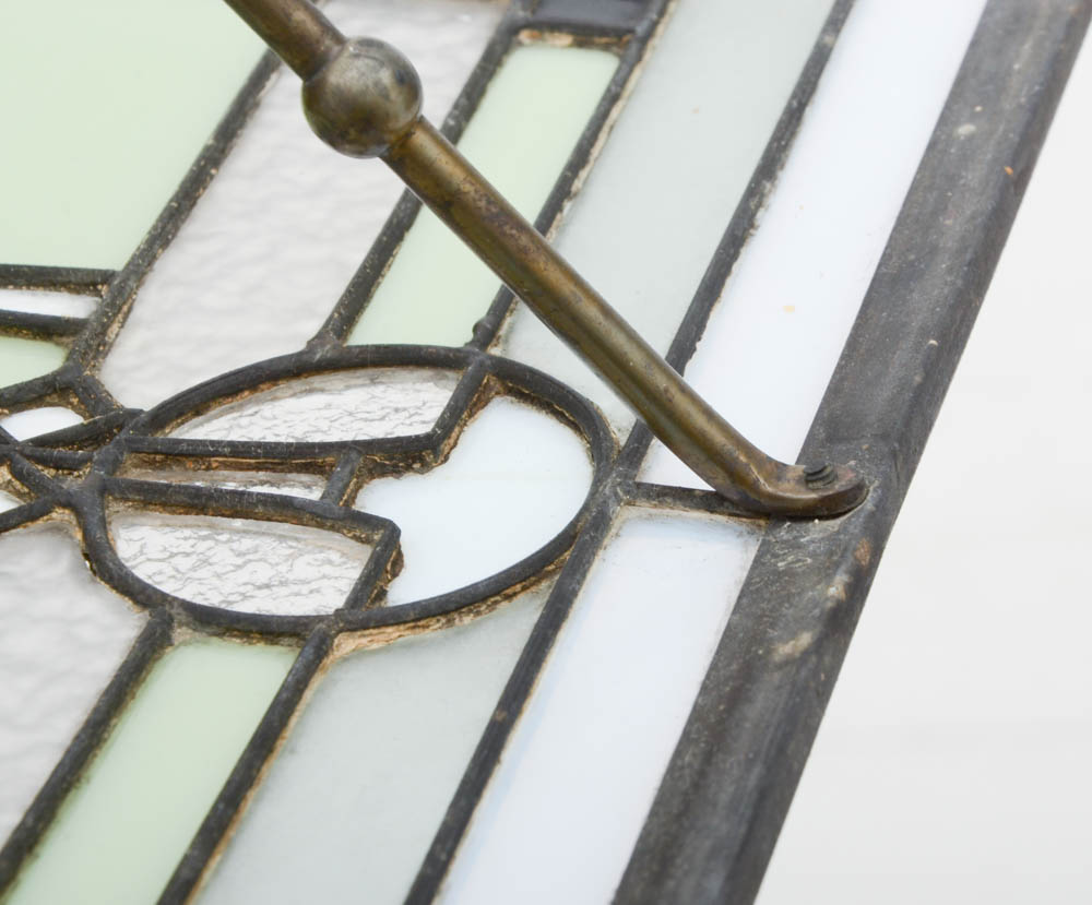 Early 20th Century Arts and Crafts Prairie School Stained Glass Ceiling Light