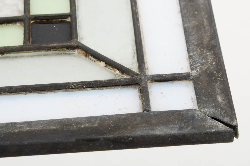 Early 20th Century Arts and Crafts Prairie School Stained Glass Ceiling Light