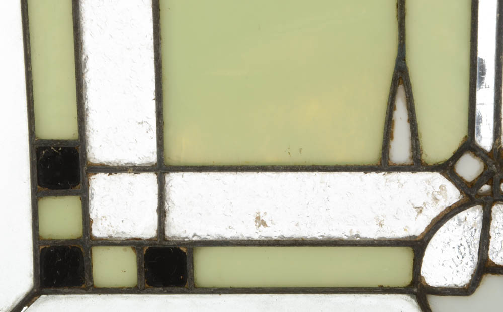 Early 20th Century Arts and Crafts Prairie School Stained Glass Ceiling Light