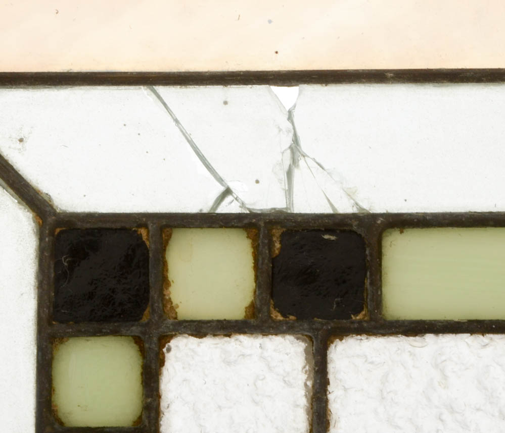 Early 20th Century Arts and Crafts Prairie School Stained Glass Ceiling Light