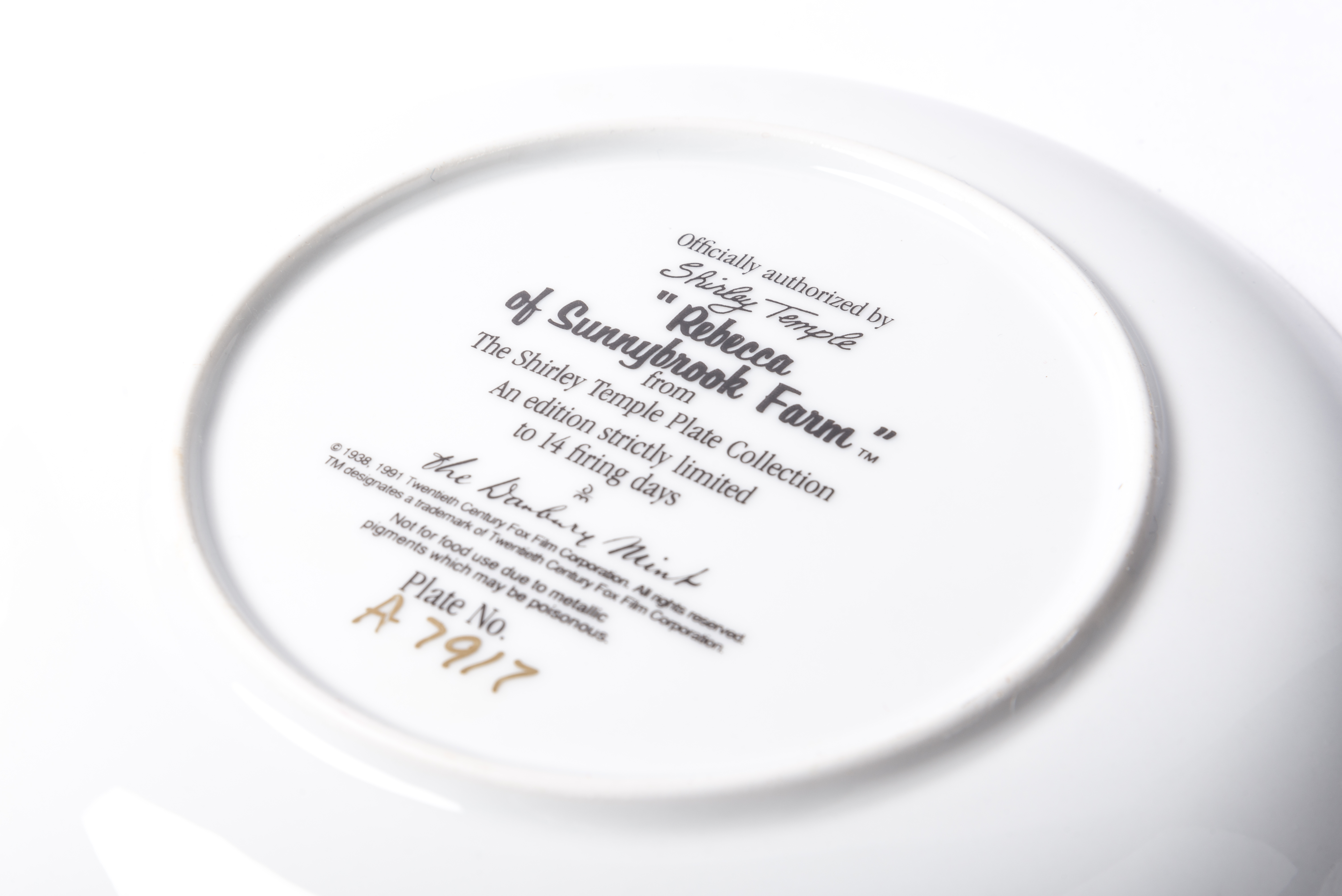 Danbury Mint "Shirley Temple" Plates