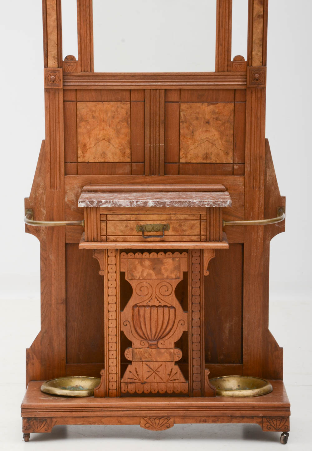 Walnut Eastlake Hall Tree Stand