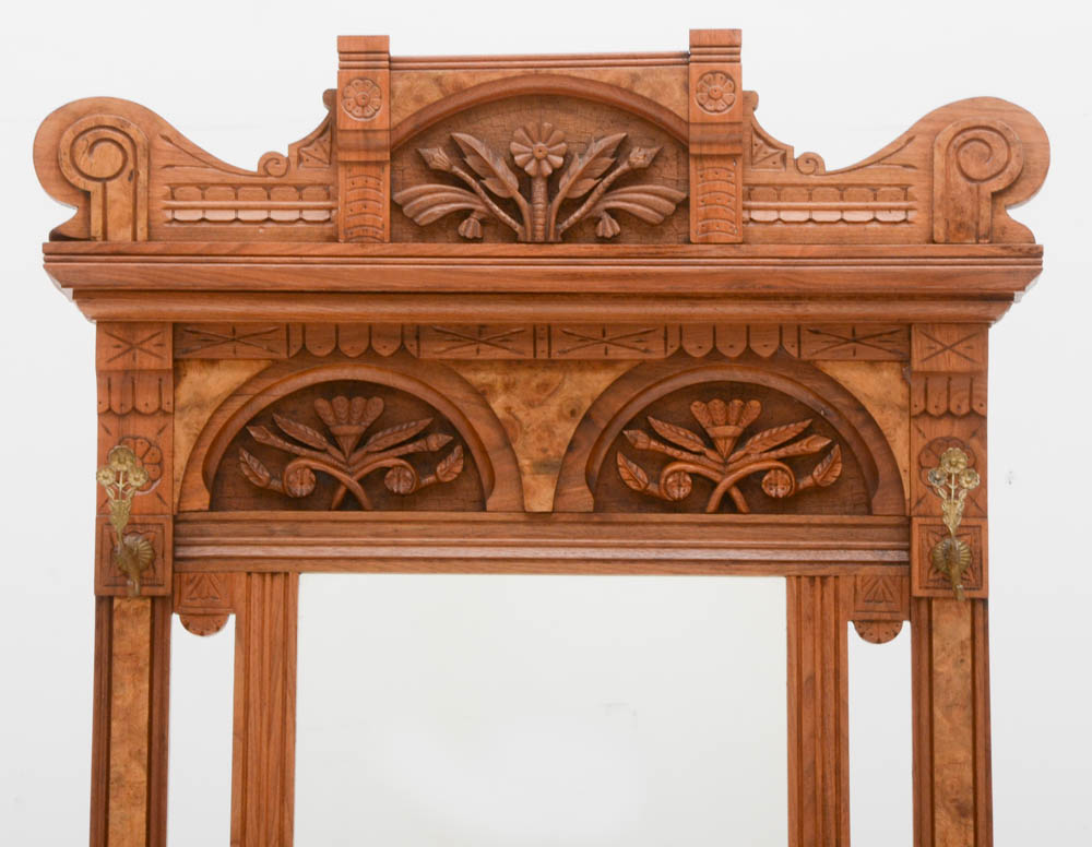 Walnut Eastlake Hall Tree Stand