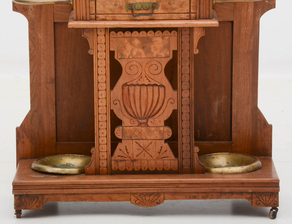 Walnut Eastlake Hall Tree Stand