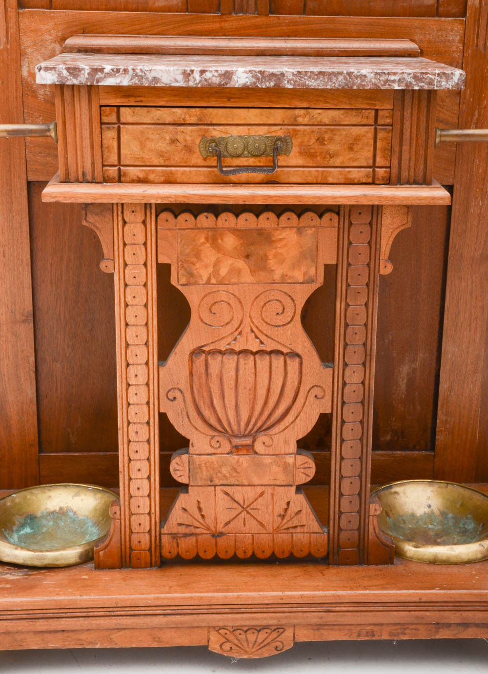 Walnut Eastlake Hall Tree Stand