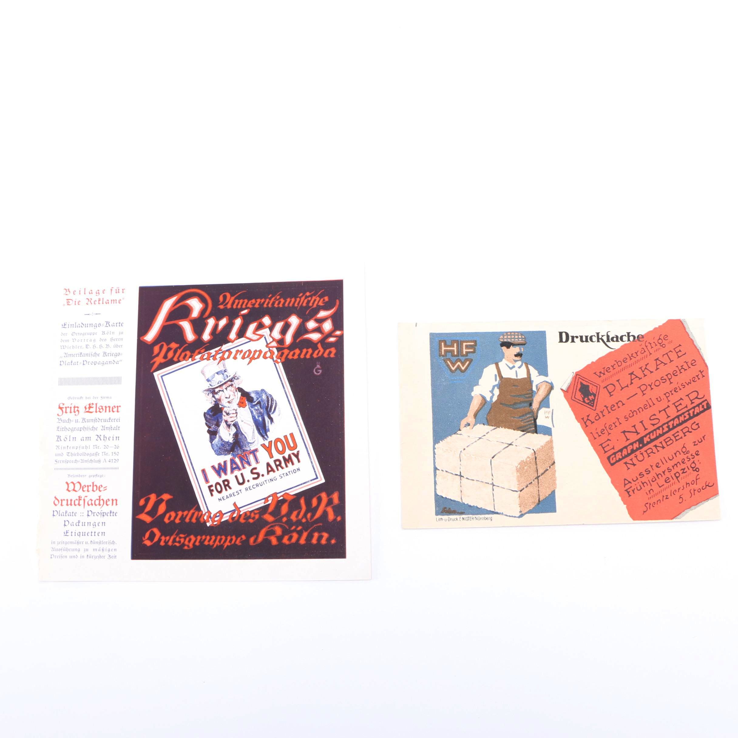 German Advertisements for Poster Exhibitons