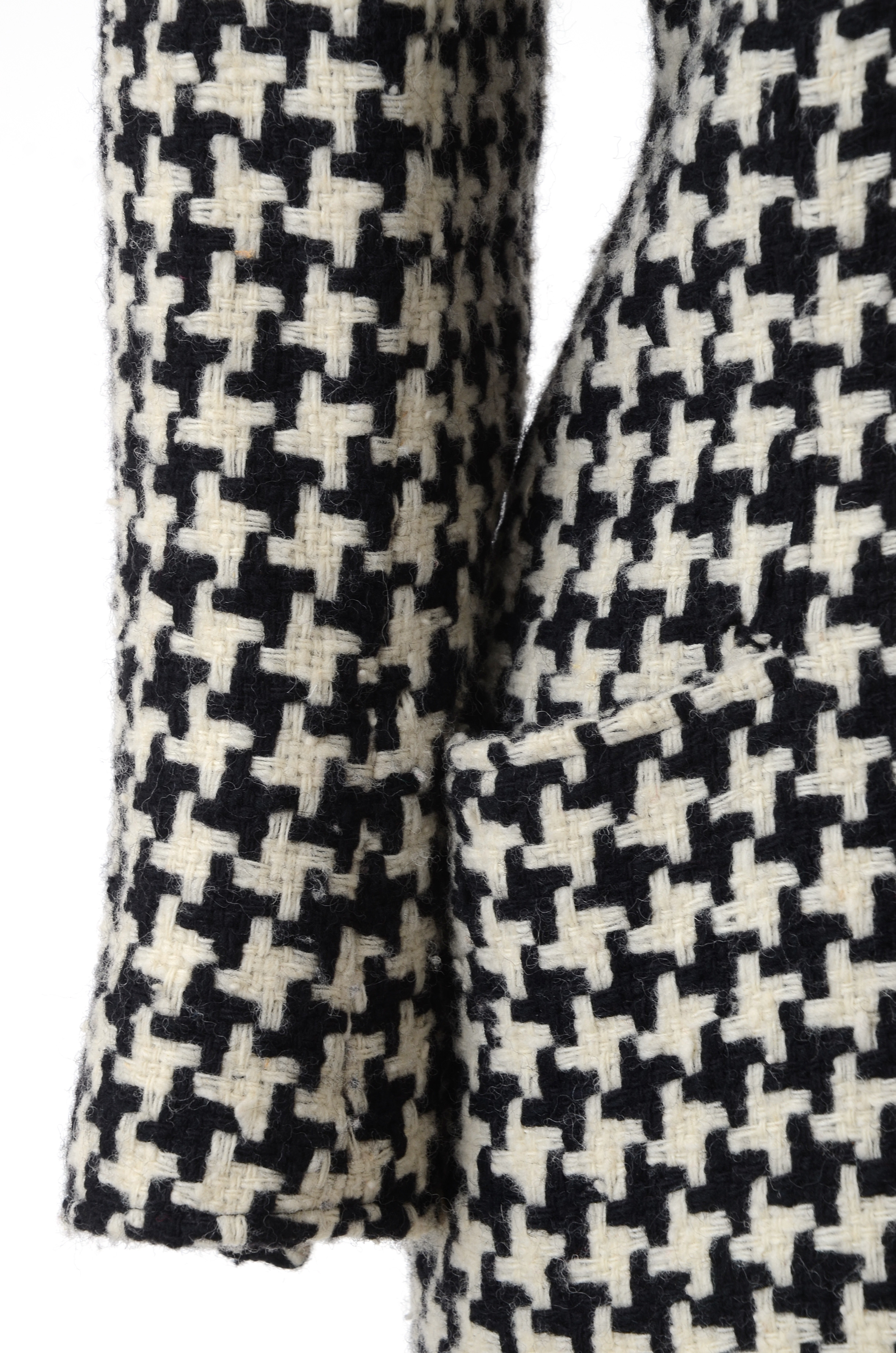 1980s Vintage Ungaro Parallele of Paris Black and Ivory Wool Knit Suit Susan Wore When She Met President Bush and First Lady Barbara Bush