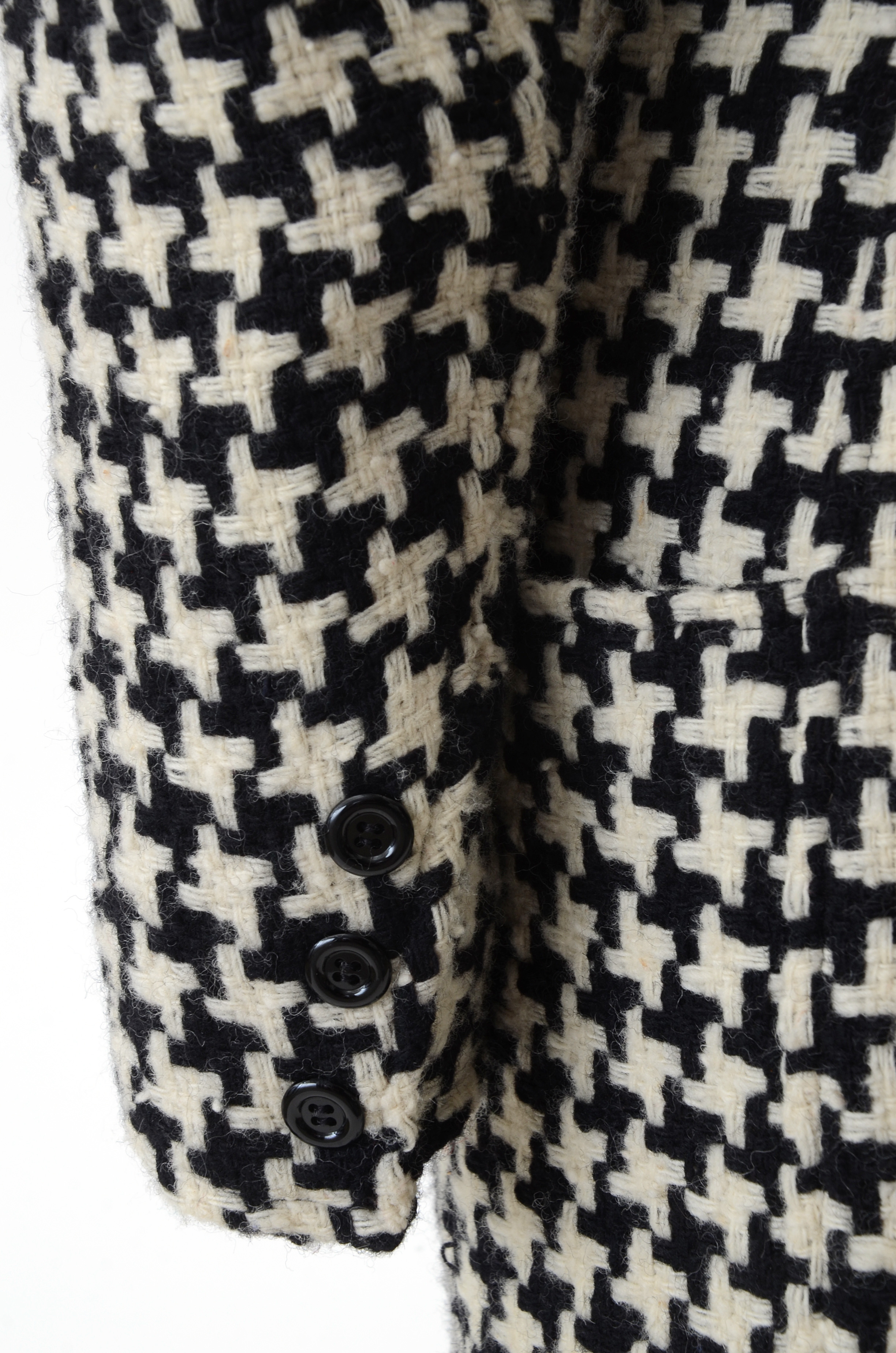 1980s Vintage Ungaro Parallele of Paris Black and Ivory Wool Knit Suit Susan Wore When She Met President Bush and First Lady Barbara Bush