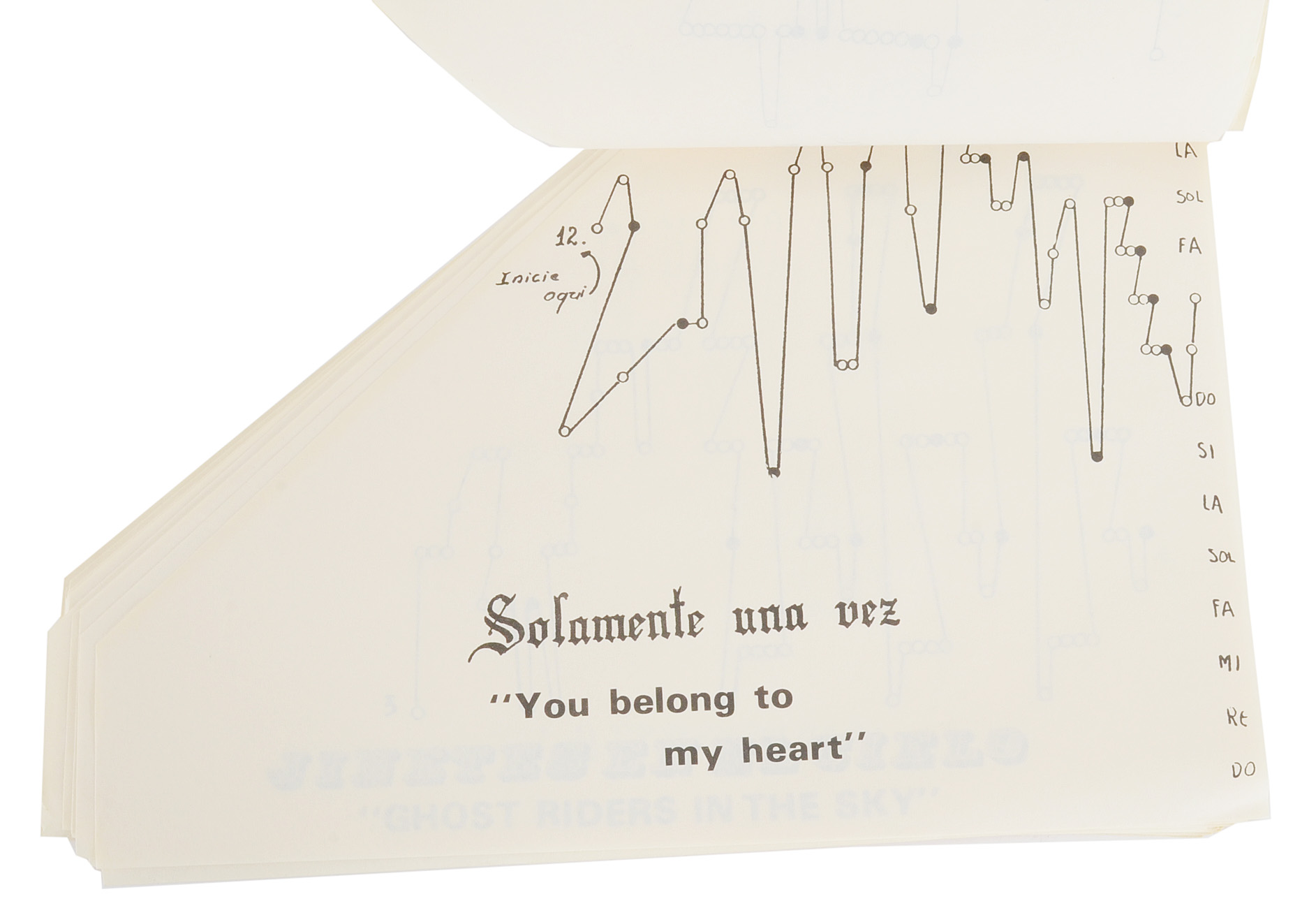 Dominican Republic Citara or Zither With Sheet Music