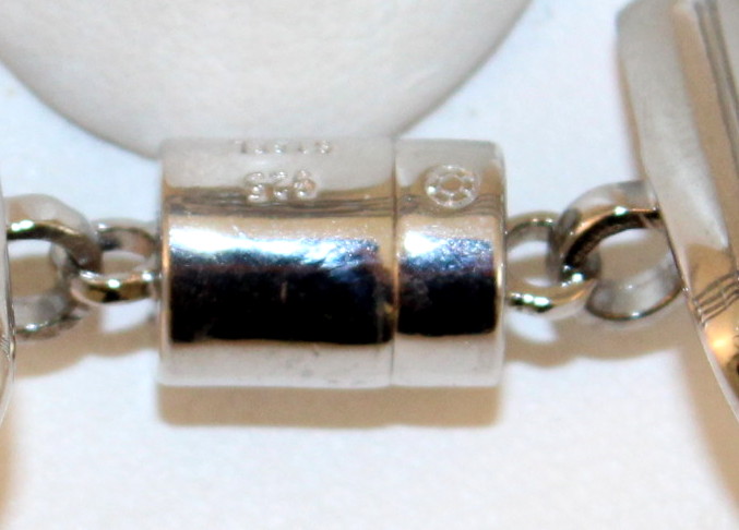 Sterling and Pave Diamond Cable Bracelet