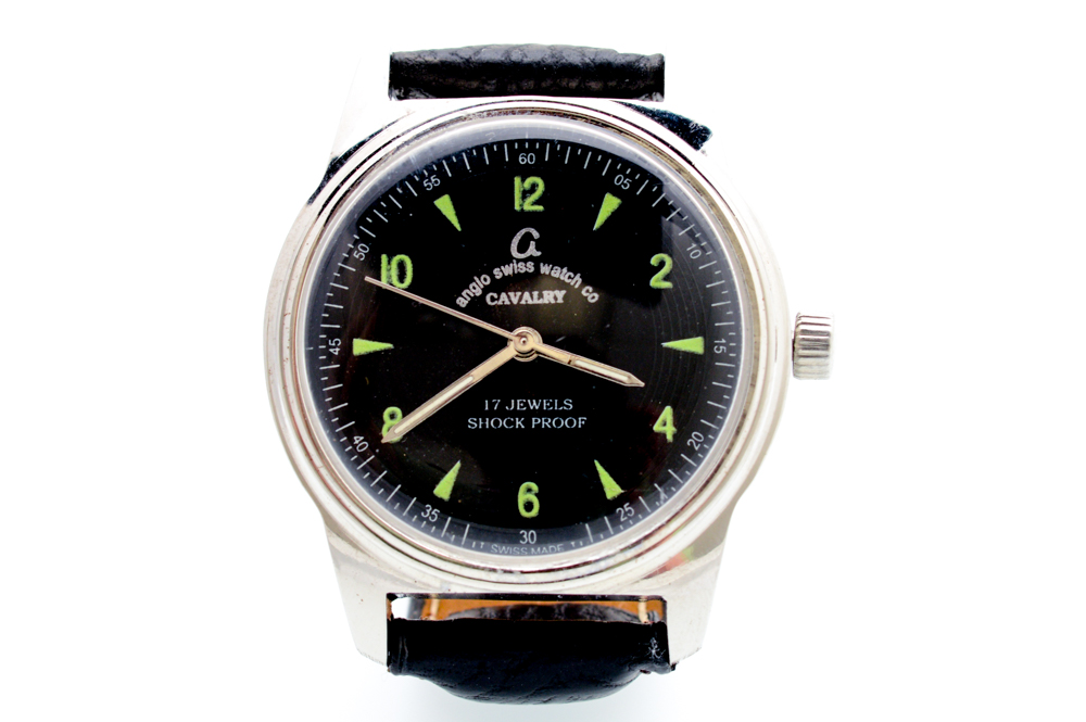 Vintage Anglo Swiss Watch Co. "Cavalry" 17-Jewel Automatic Watch