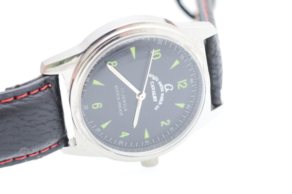 Vintage Anglo Swiss Watch Co. "Cavalry" 17-Jewel Automatic Watch