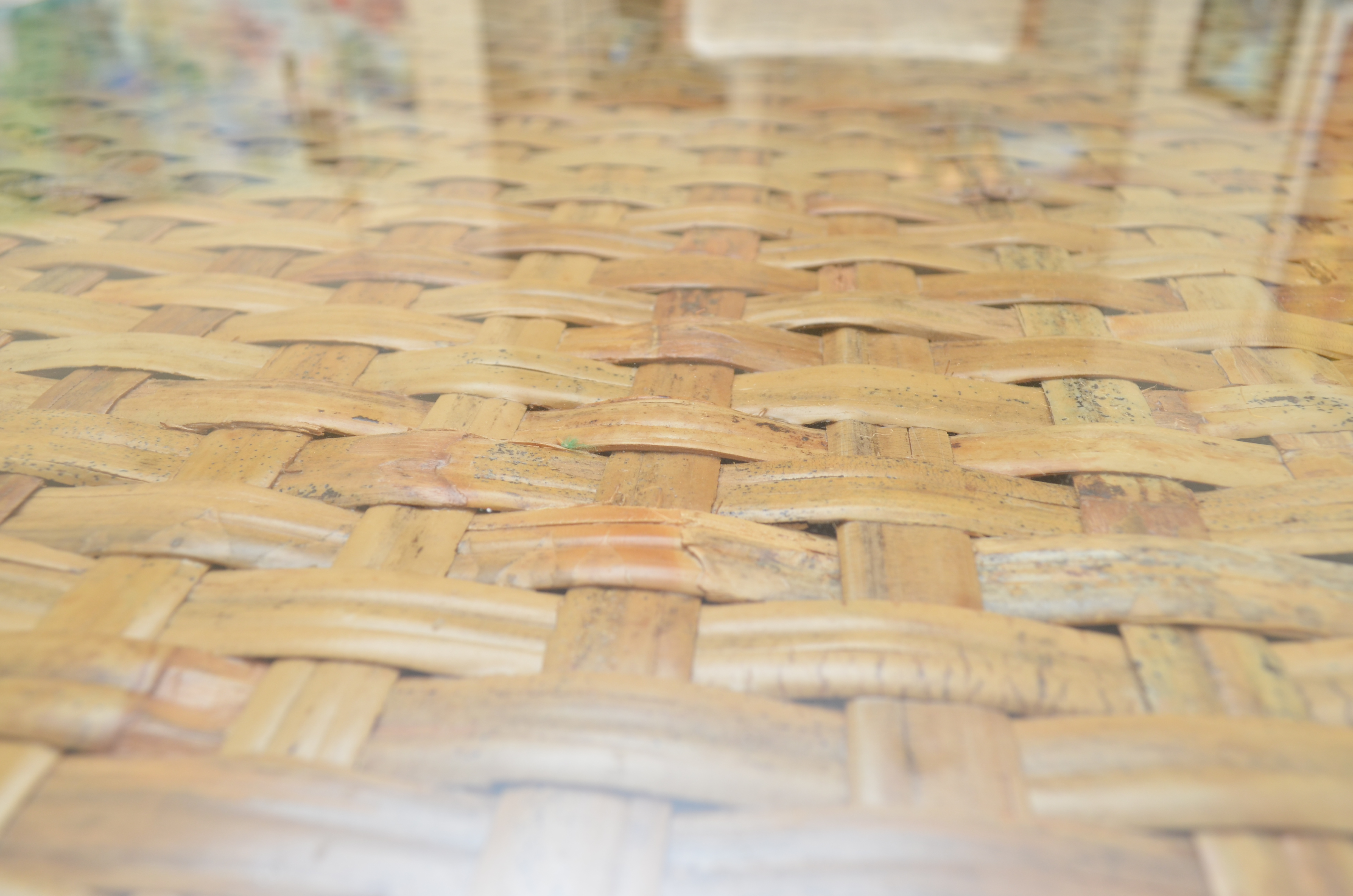 Glass Top Wicker Dining Table With Six Chairs