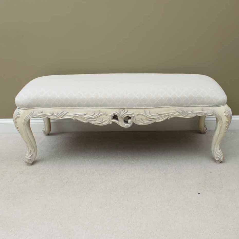 French Provincial Upholstered Bench
