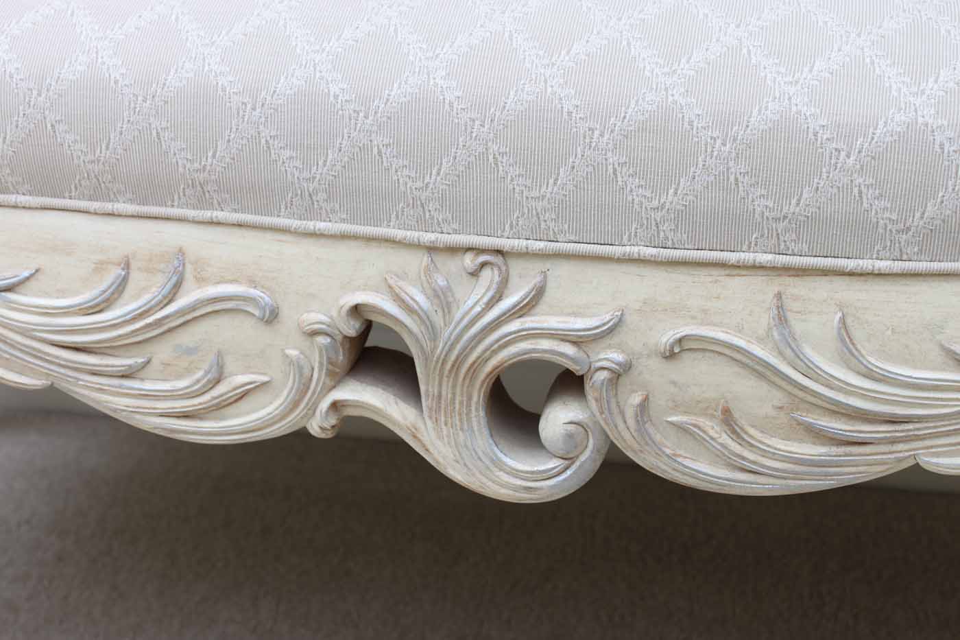 French Provincial Upholstered Bench