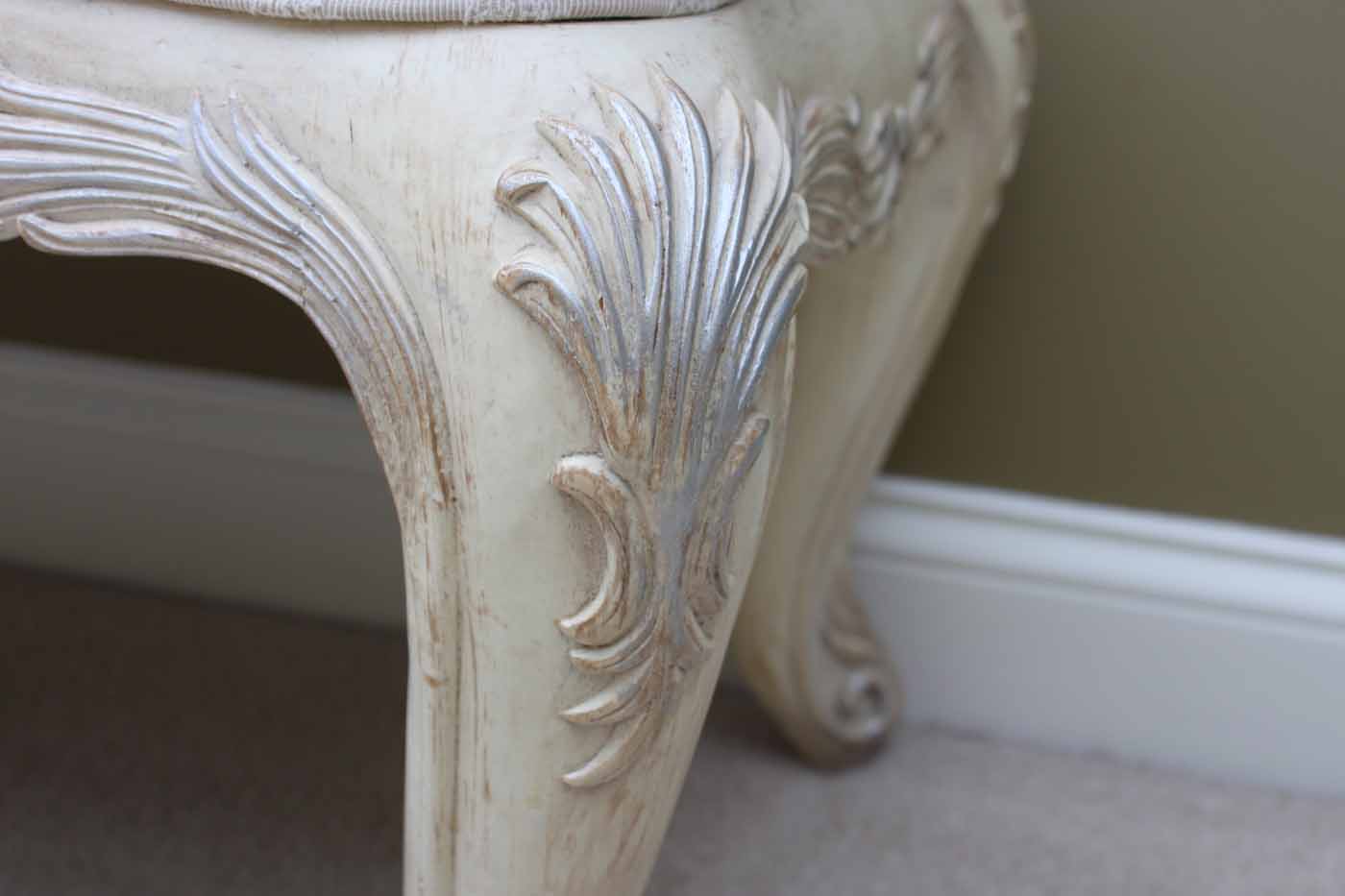 French Provincial Upholstered Bench